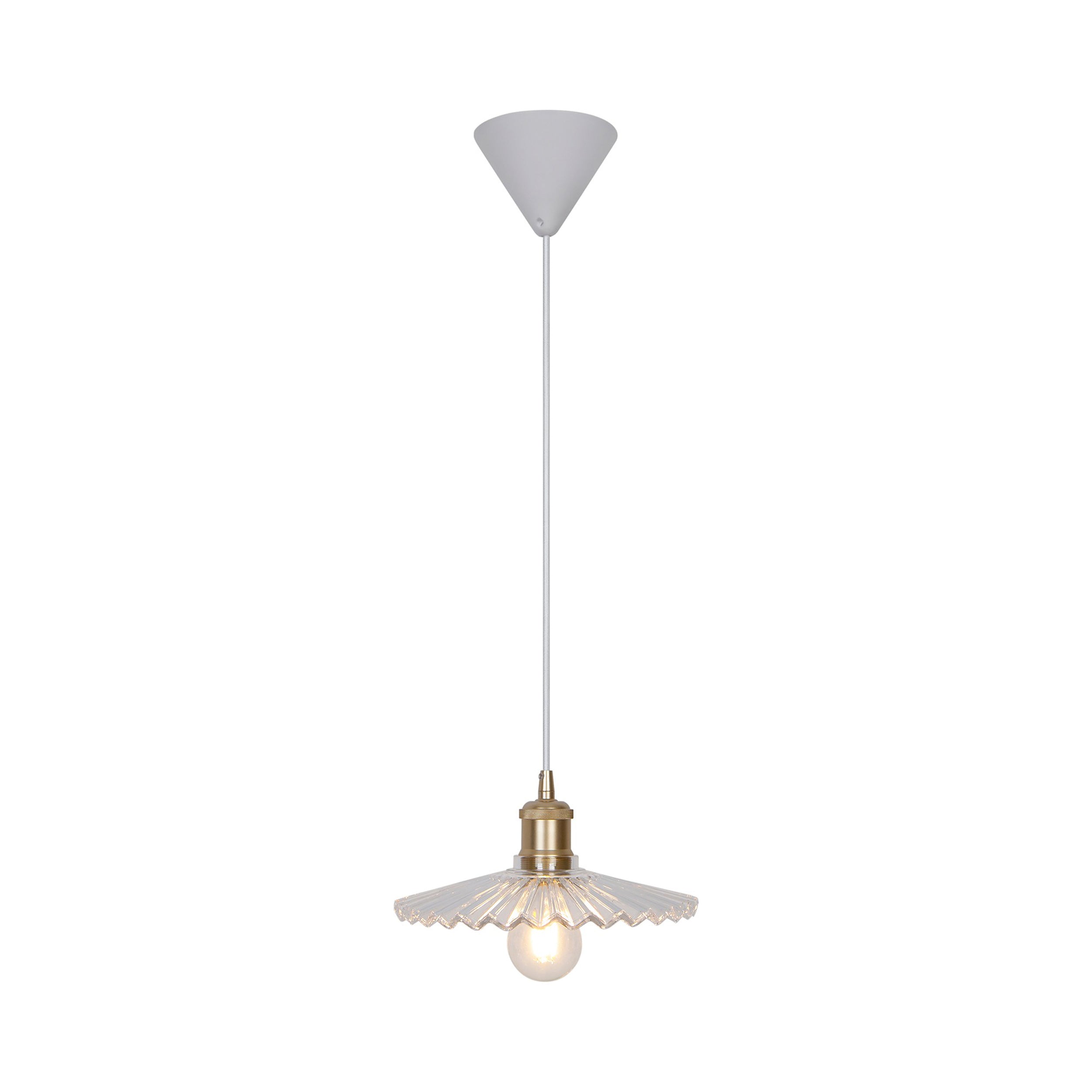 Lampa wisząca Torina złota transparentna