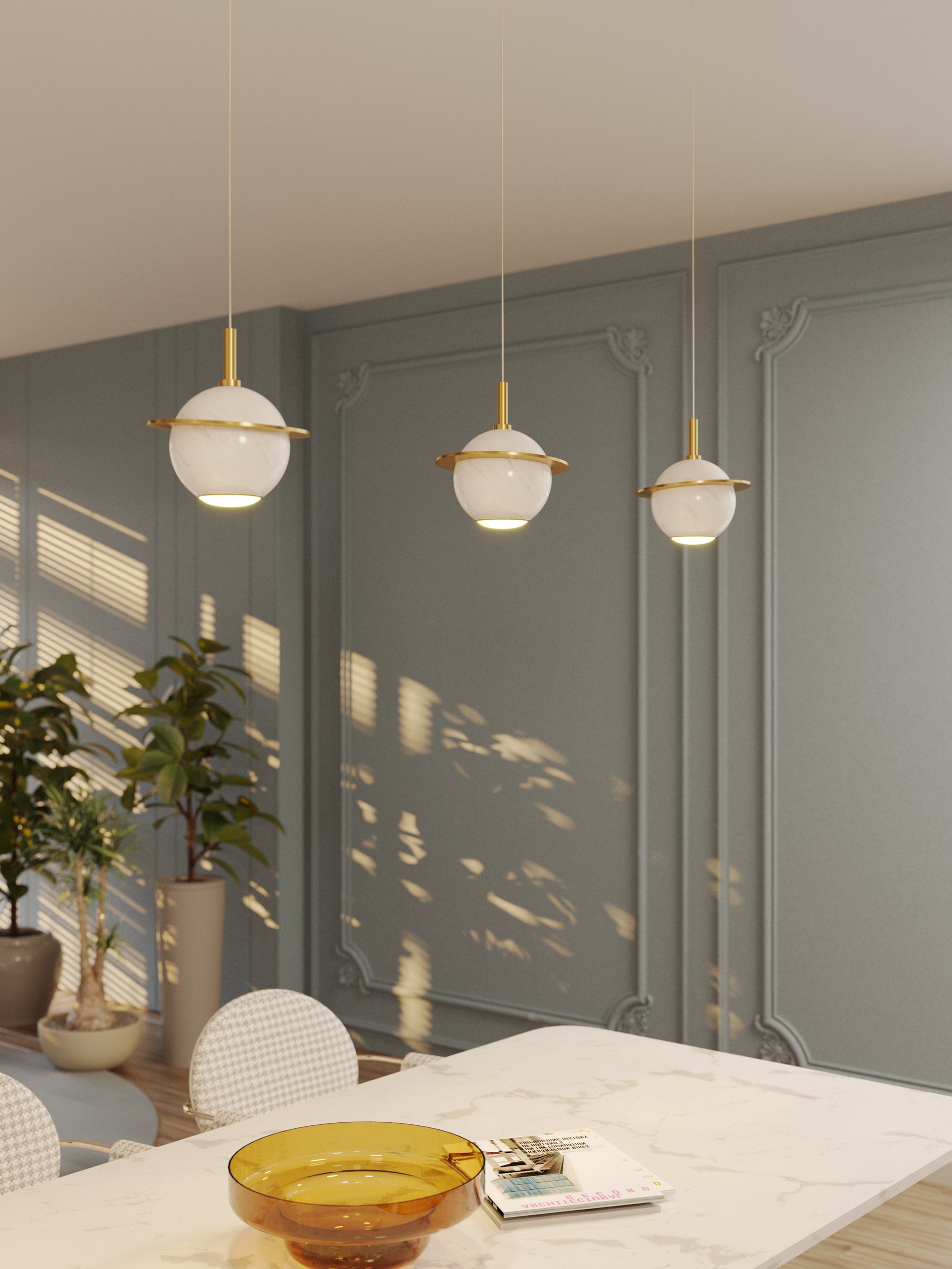 Lampa wisząca Uranos biała