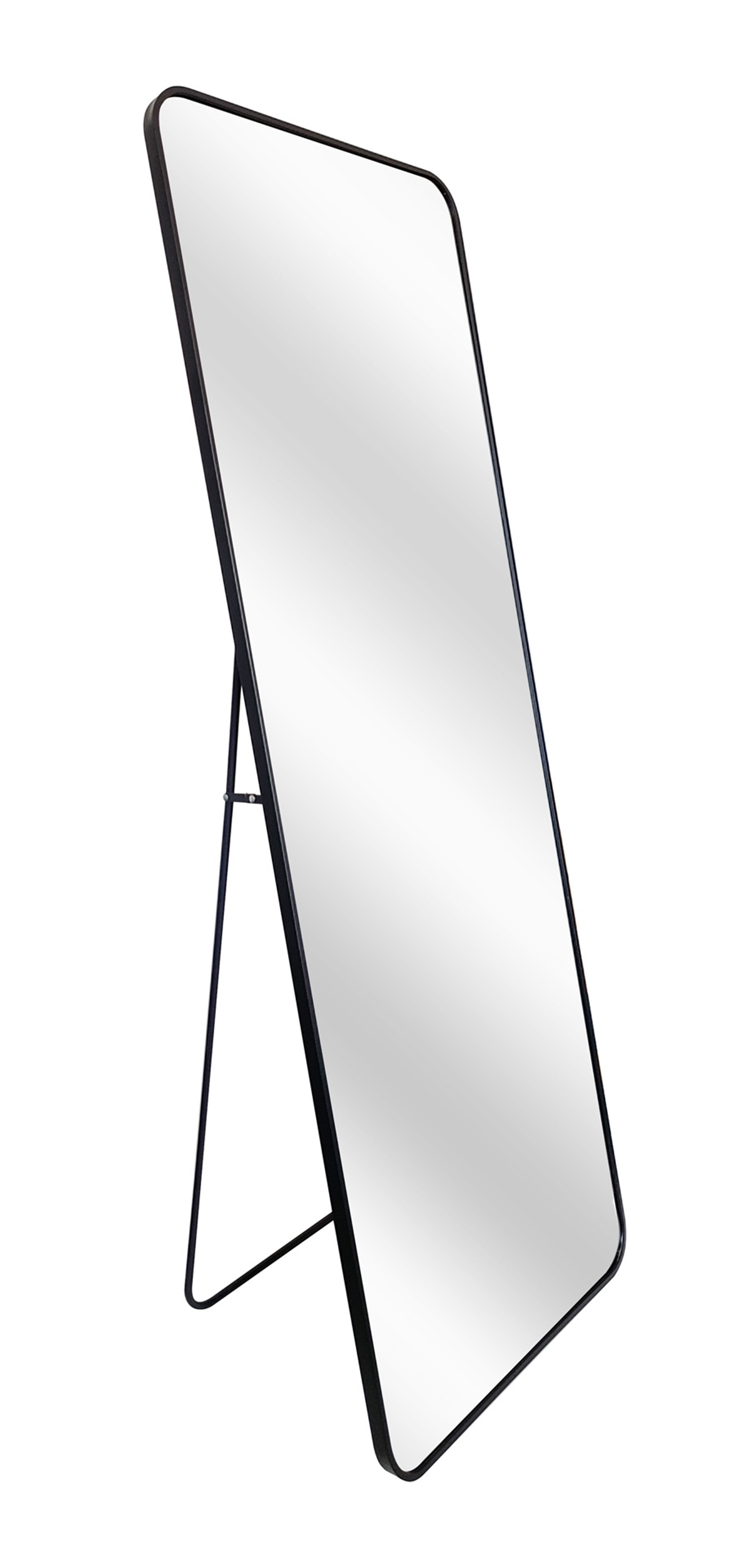 Lustro stojące w aluminiowej ramie Unoa 140x50 cm czarne