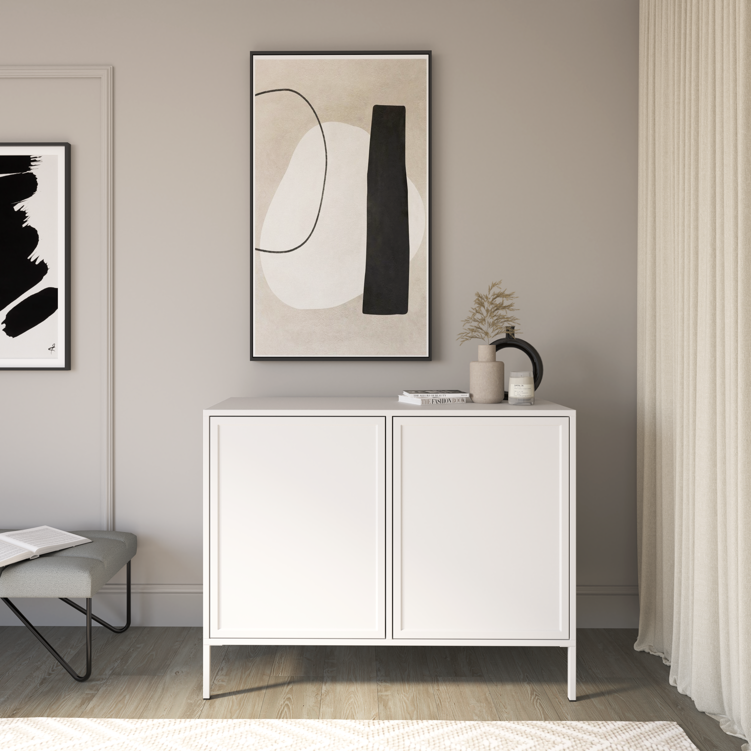 Komoda dwudrzwiowa Velveto 100 cm biały