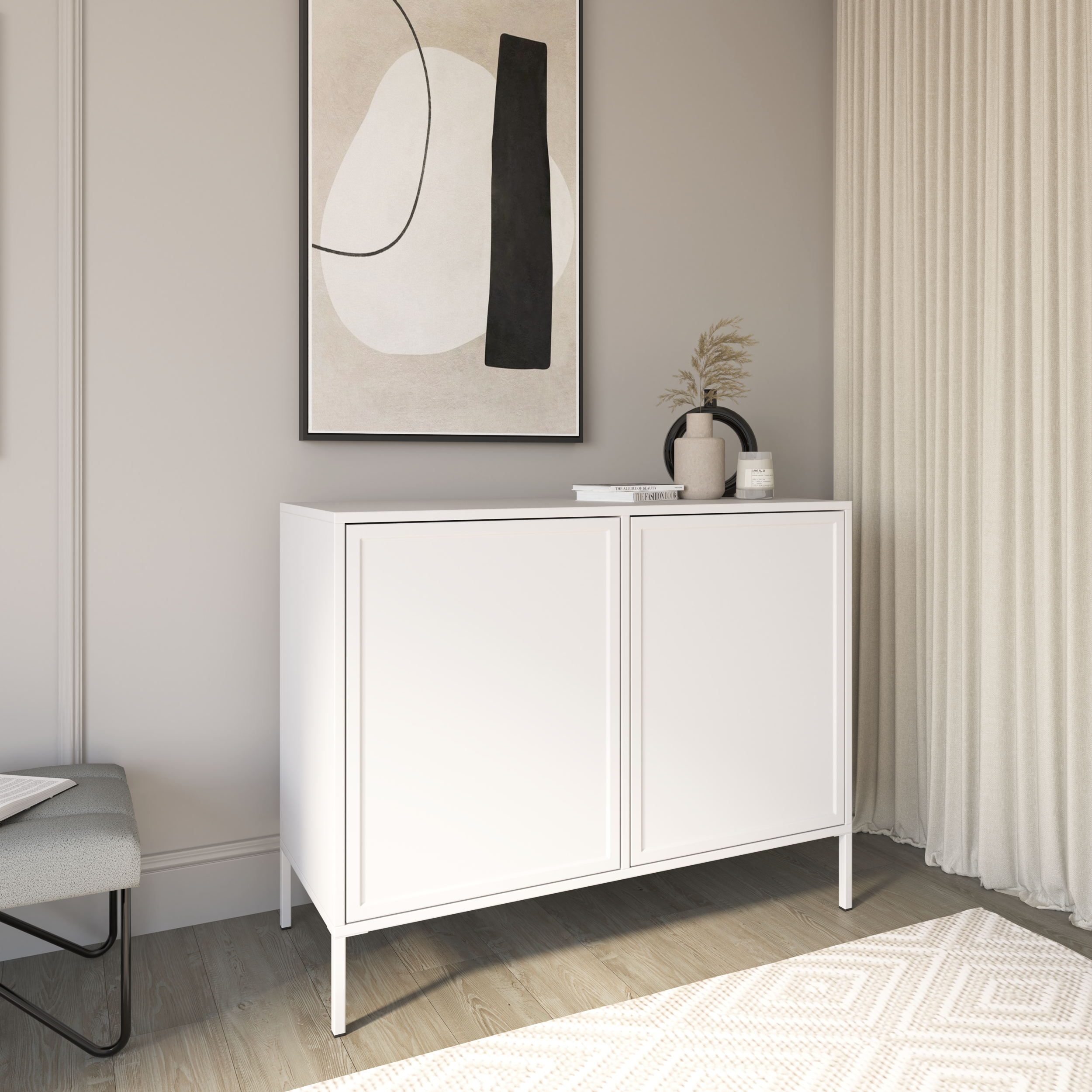 Komoda dwudrzwiowa Velveto 100 cm biały