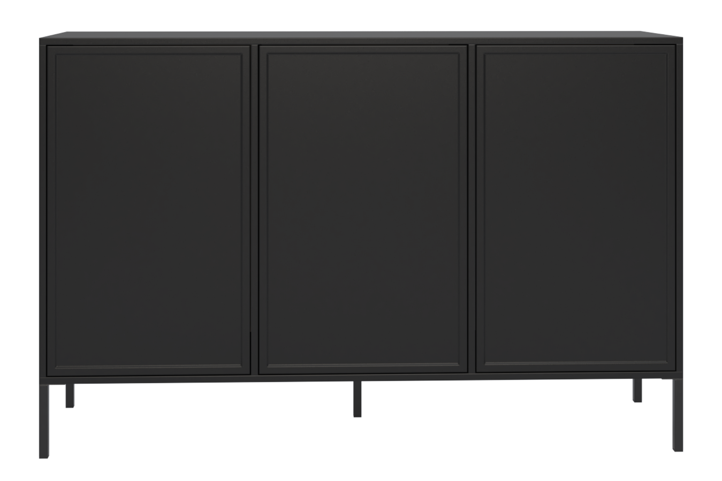 Komoda trzydrzwiowa Velveto 150 cm czarny