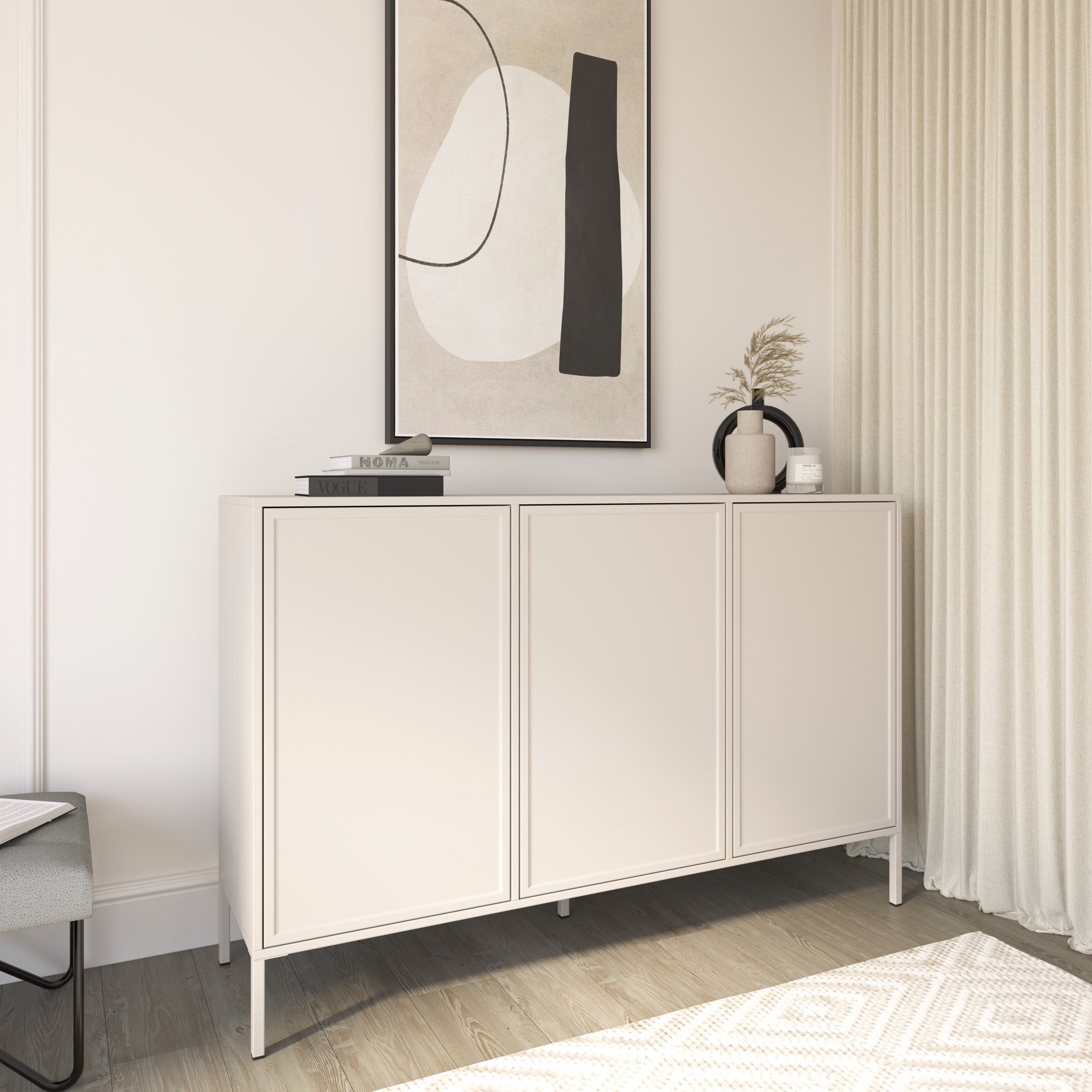 Komoda trzydrzwiowa Velveto 150 cm kaszmir
