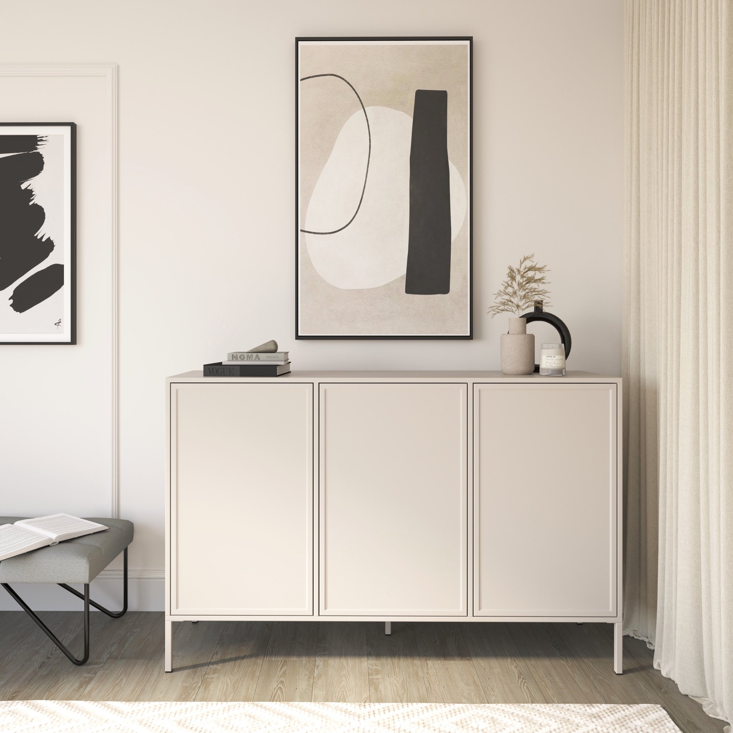 Komoda trzydrzwiowa Velveto 150 cm kaszmir