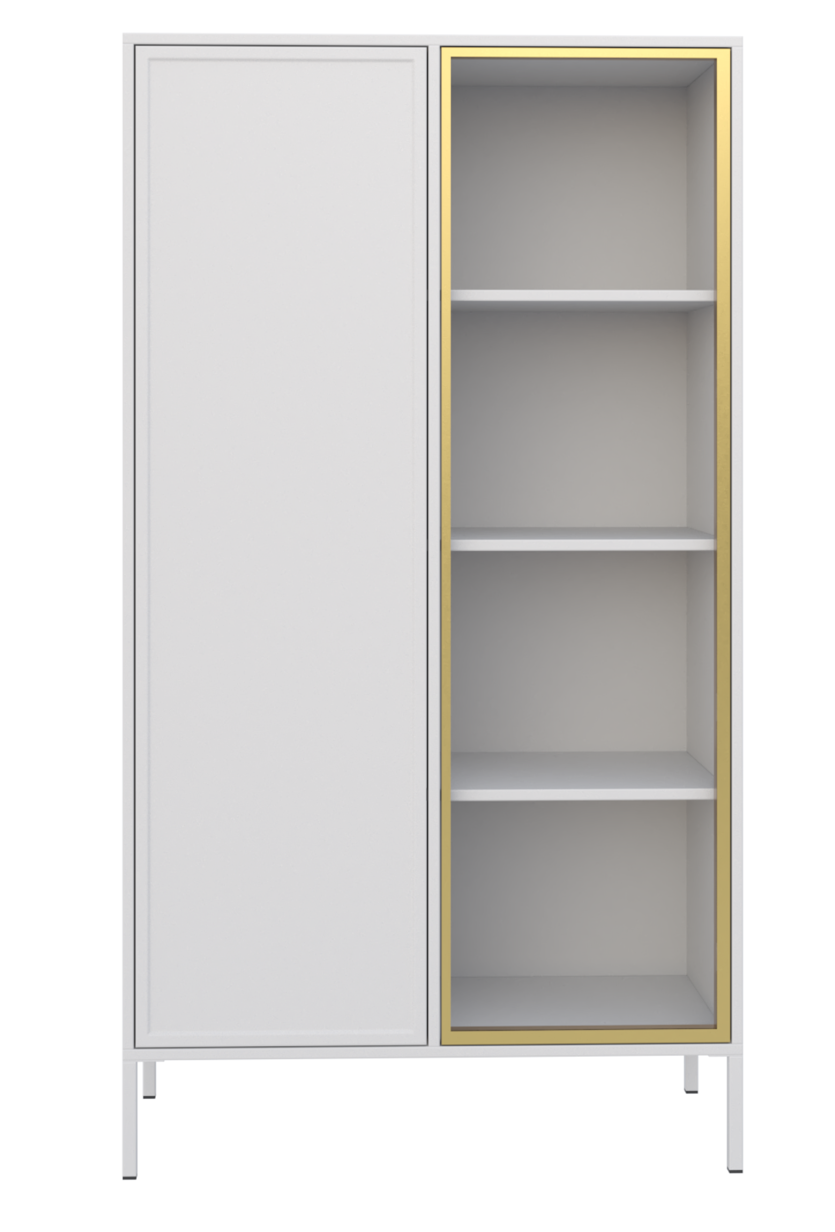 Witryna dwudrzwiowa Velveto ze szklanym frontem 90 cm biały