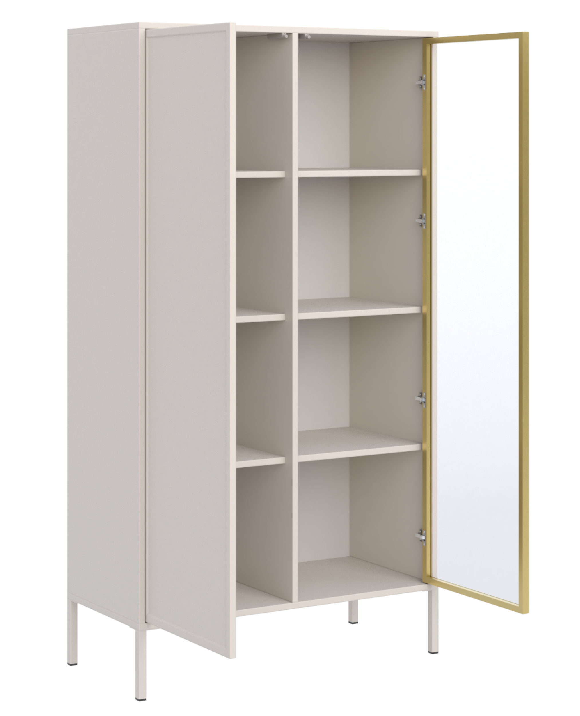 Witryna dwudrzwiowa Velveto ze szklanym frontem 90 cm kaszmir