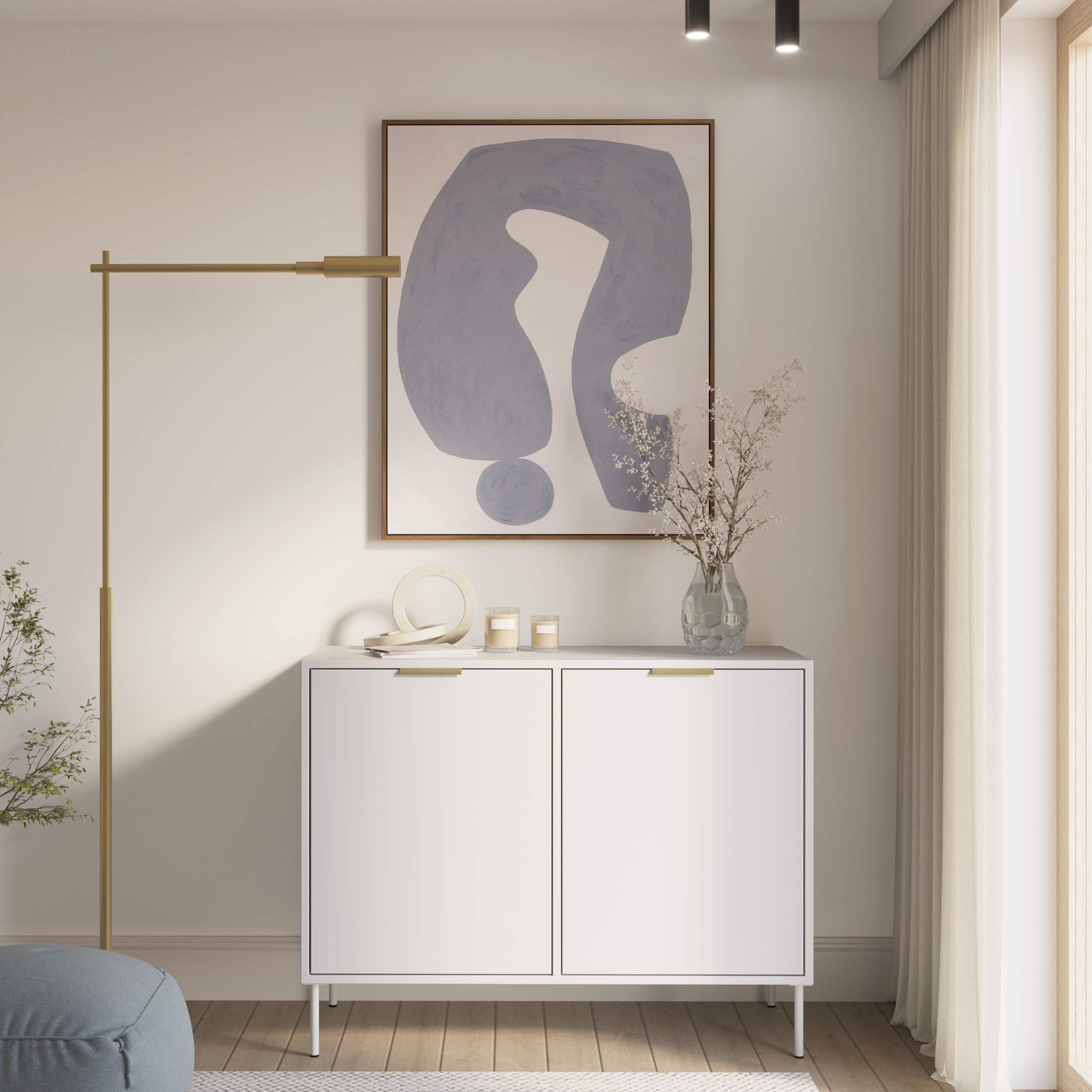 Komoda dwudrzwiowa Vena 100 cm biały