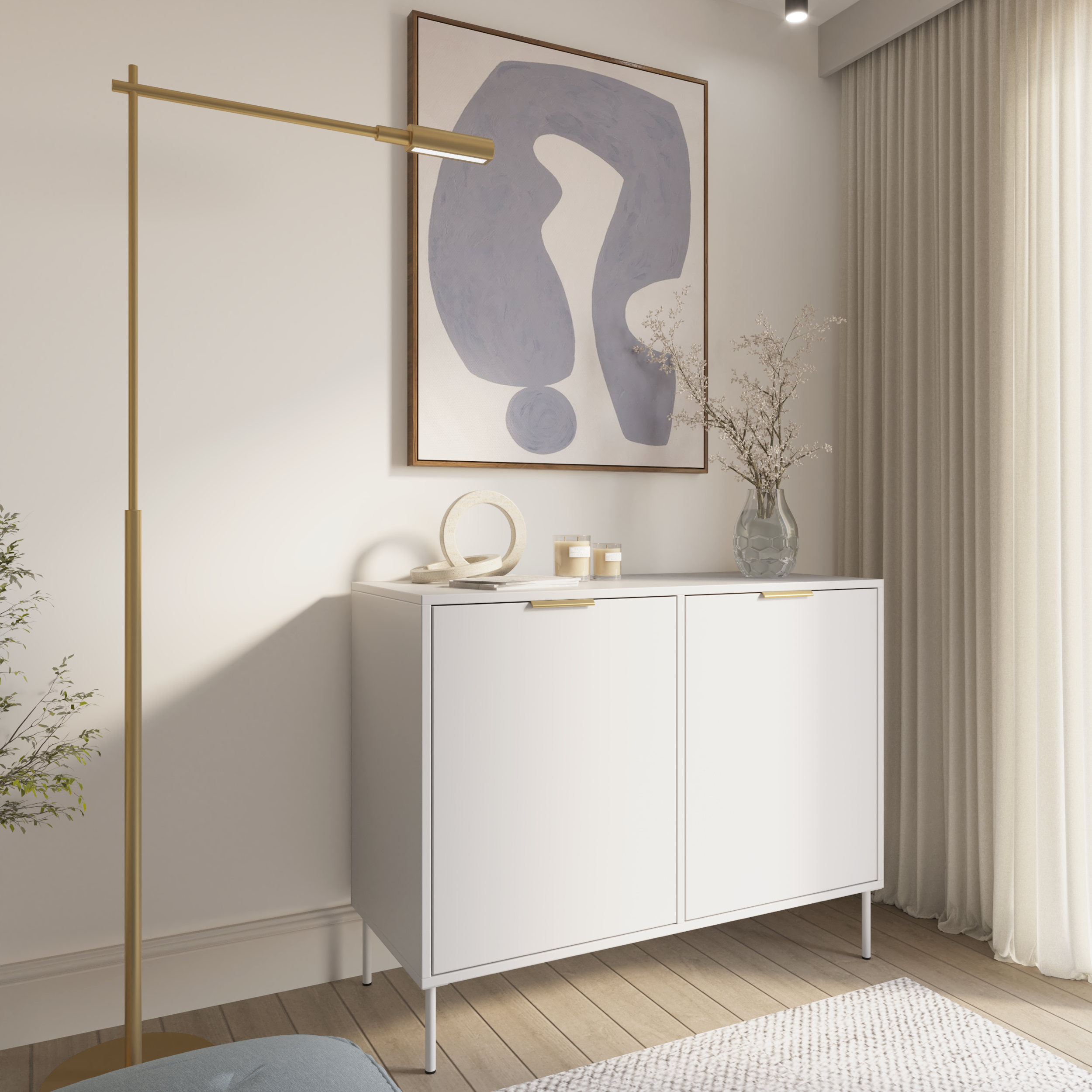 Komoda dwudrzwiowa Vena 100 cm biały