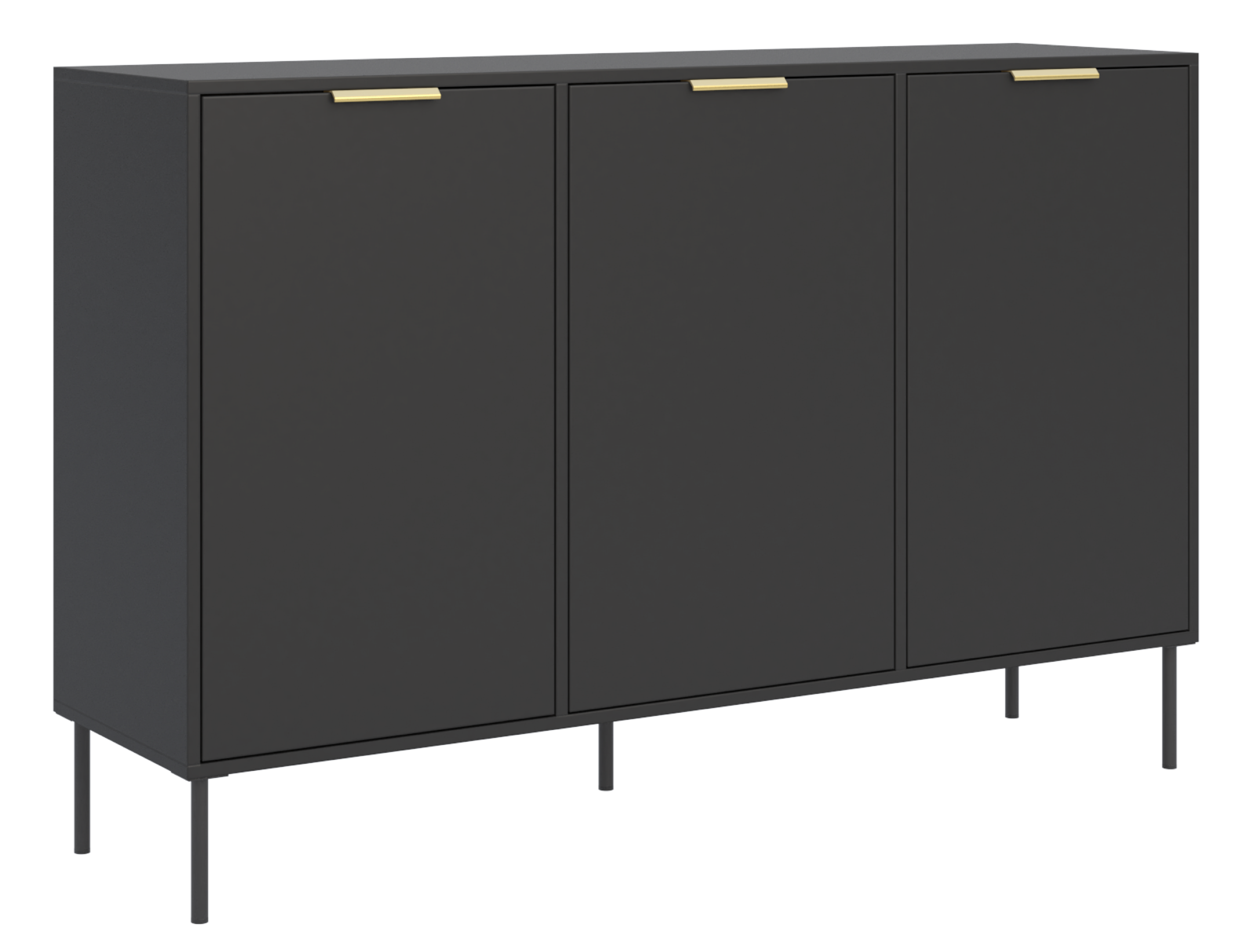 Komoda trzydrzwiowa Vena 150 cm czarny