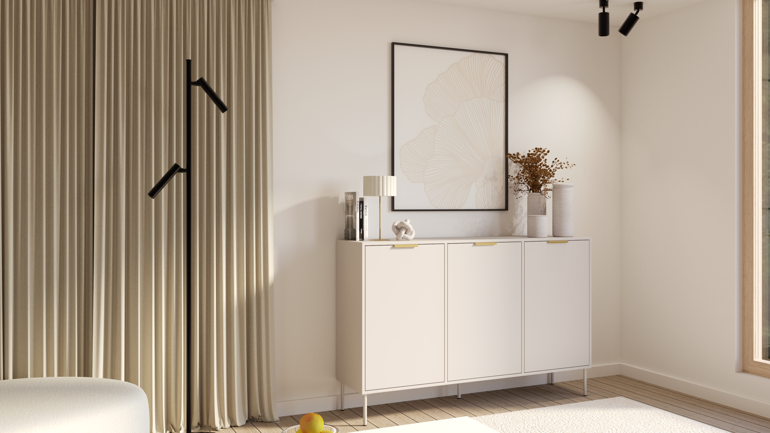 Komoda trzydrzwiowa Vena 150 cm kaszmir