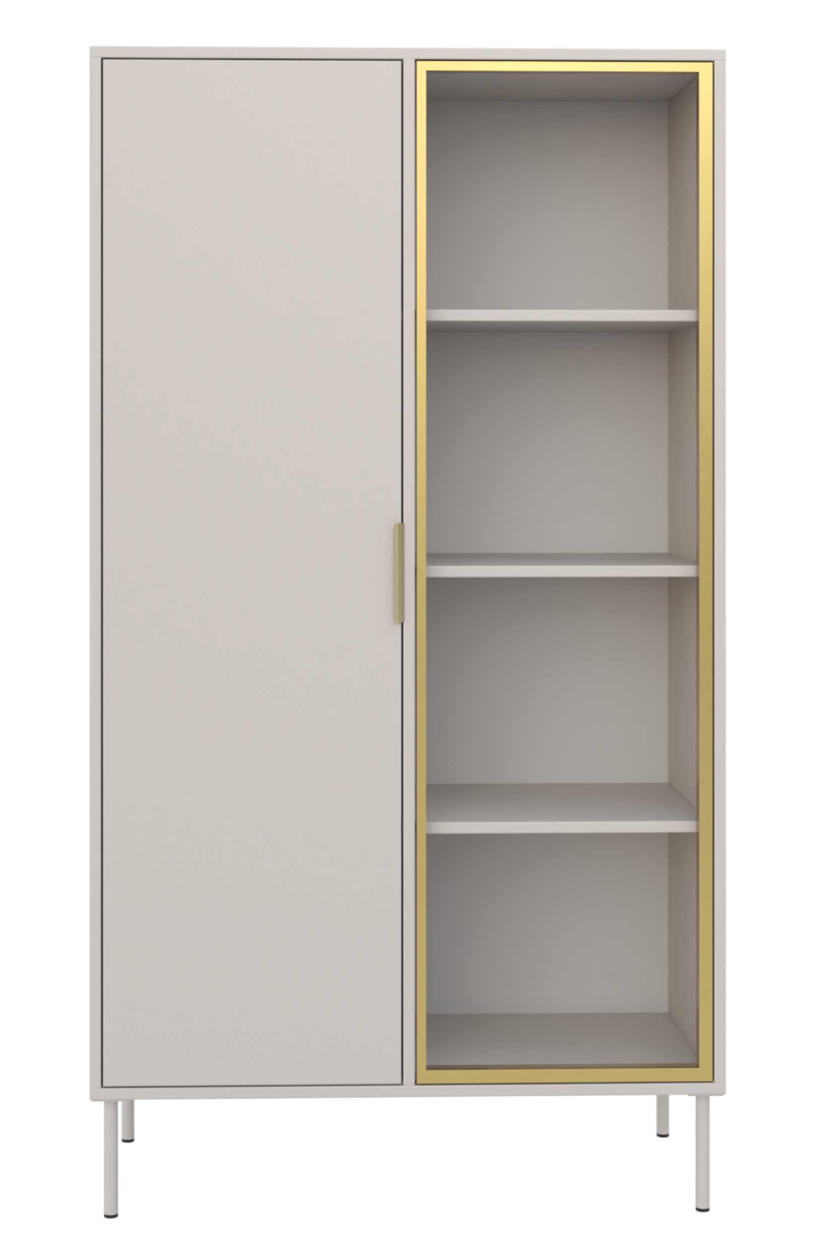Witryna dwudrzwiowa Vena ze szklanym frontem 90 cm kaszmir