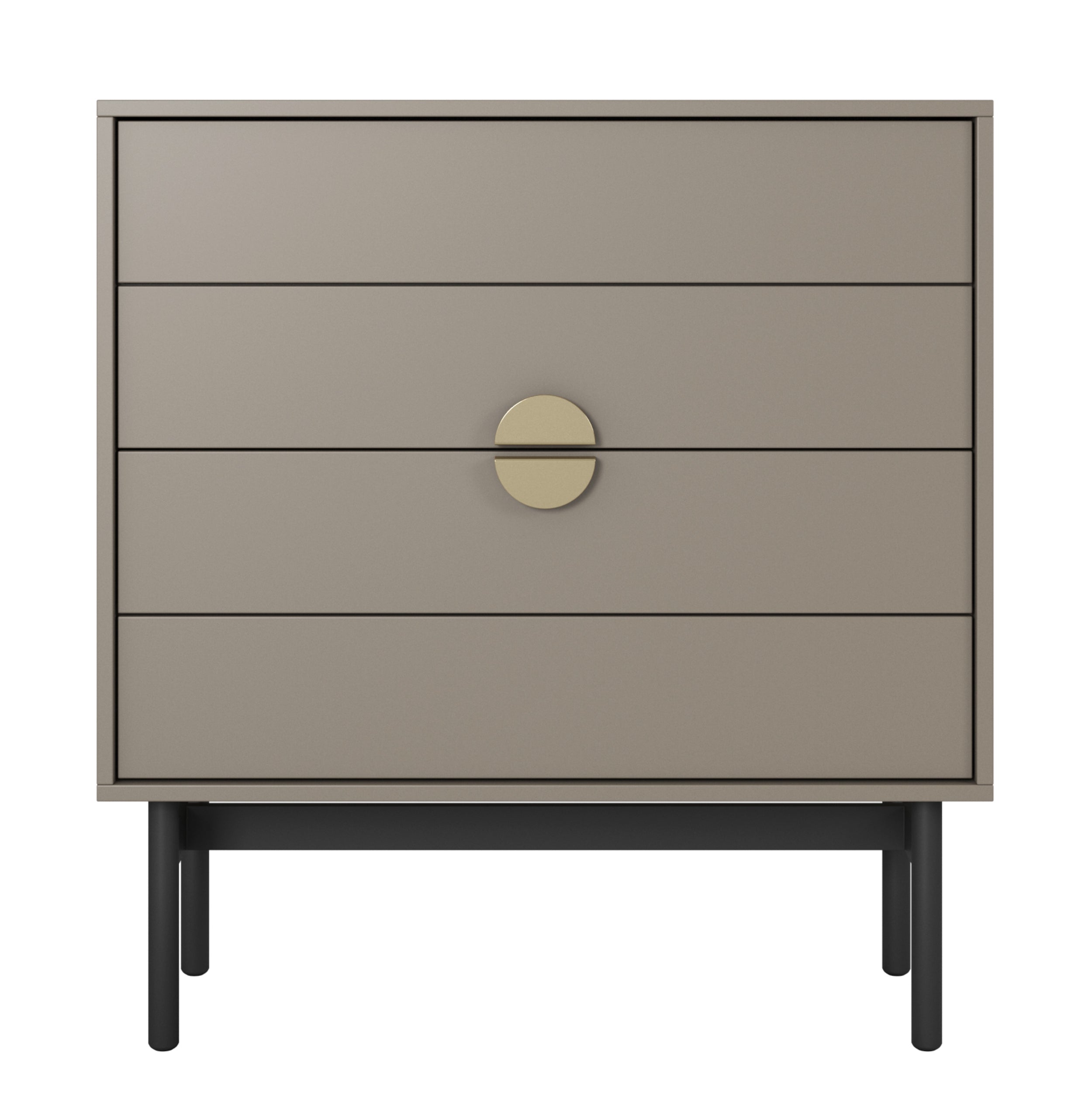 Komoda Stoon z czterema szufladami 85 cm Beż/Cappucino