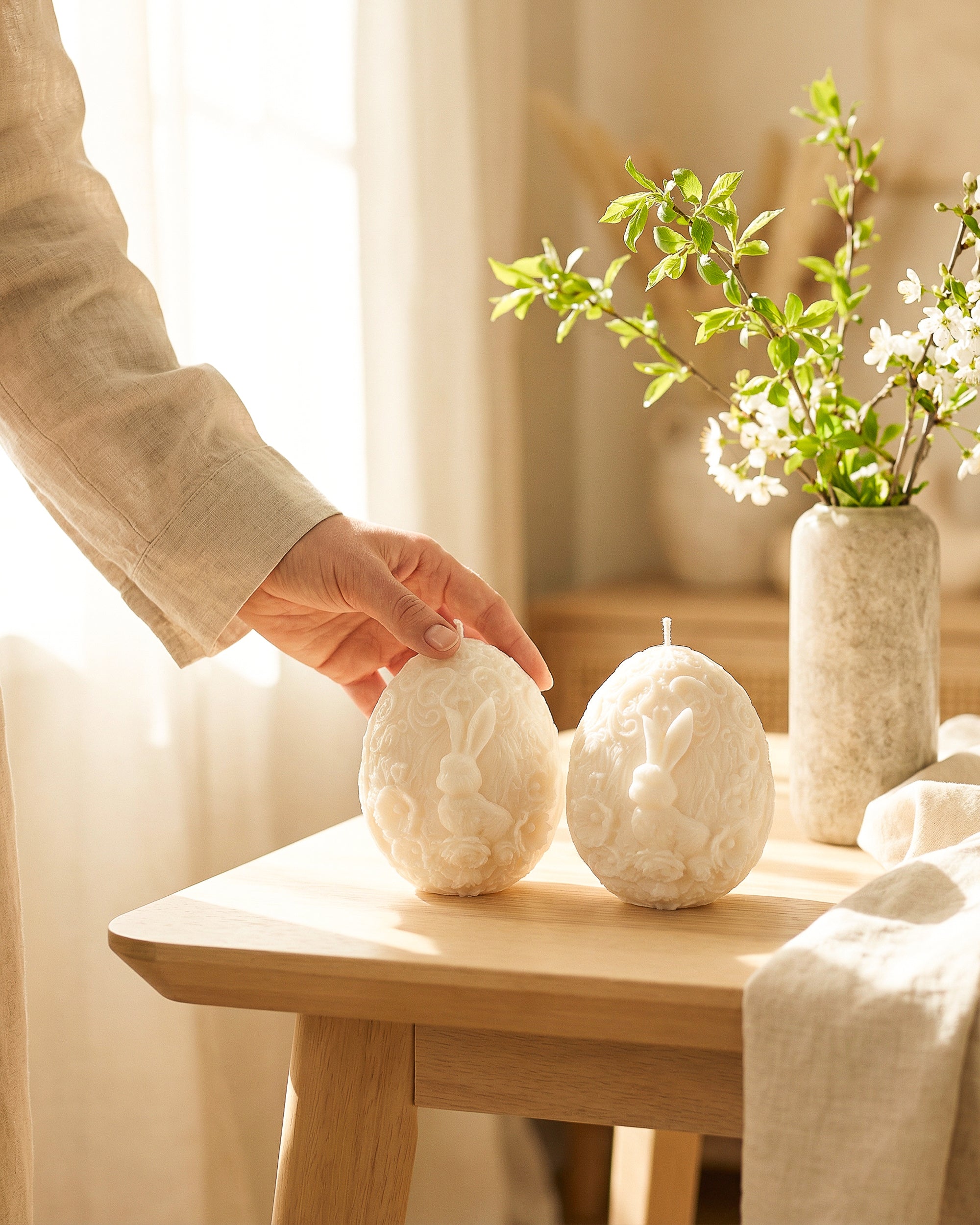 Świeca z wosku palmowego Egg Easter 120 g