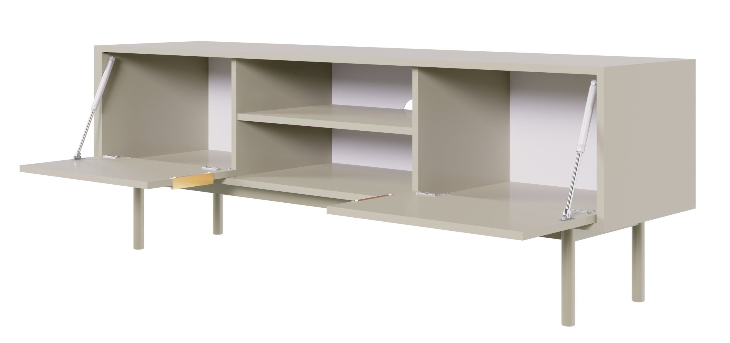 Szafka RTV Viviaro dwudrzwiowa z wnękami 154 cm kaszmir