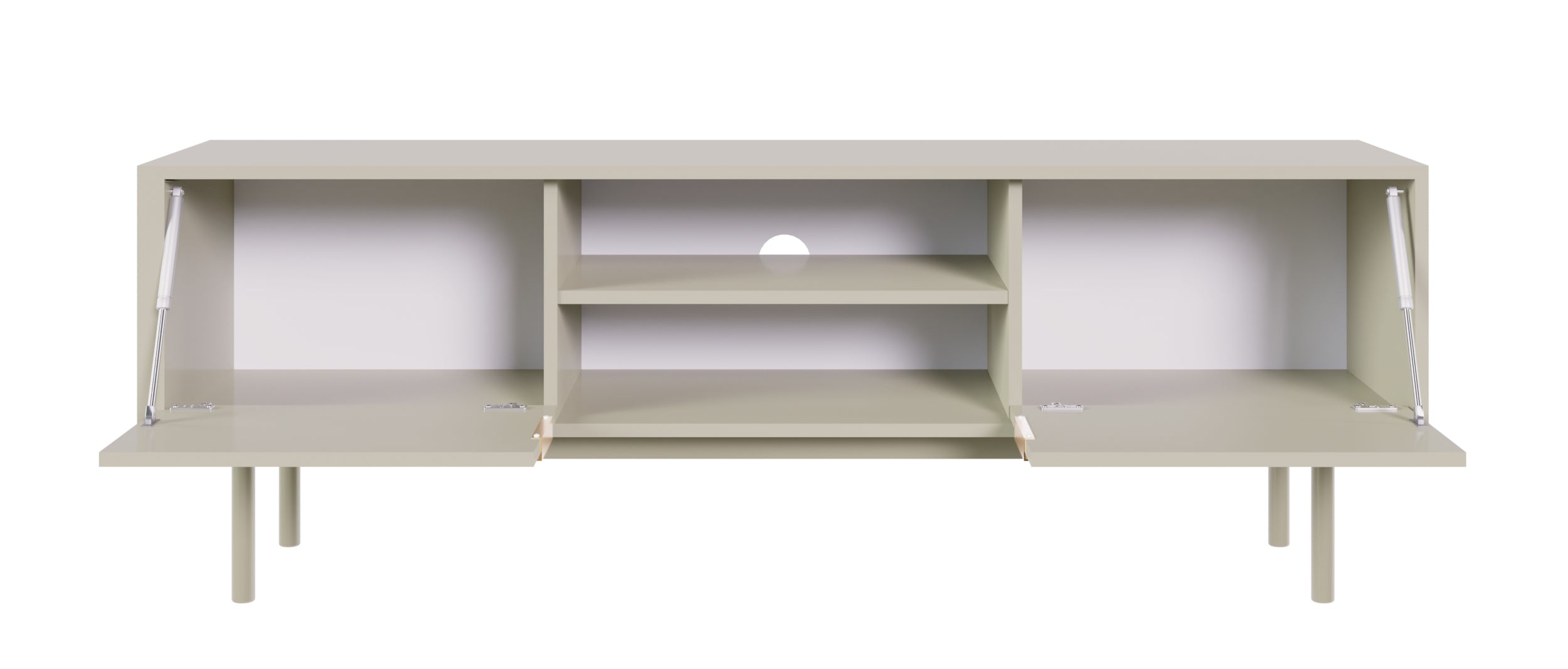 Szafka RTV Viviaro dwudrzwiowa z wnękami 154 cm kaszmir