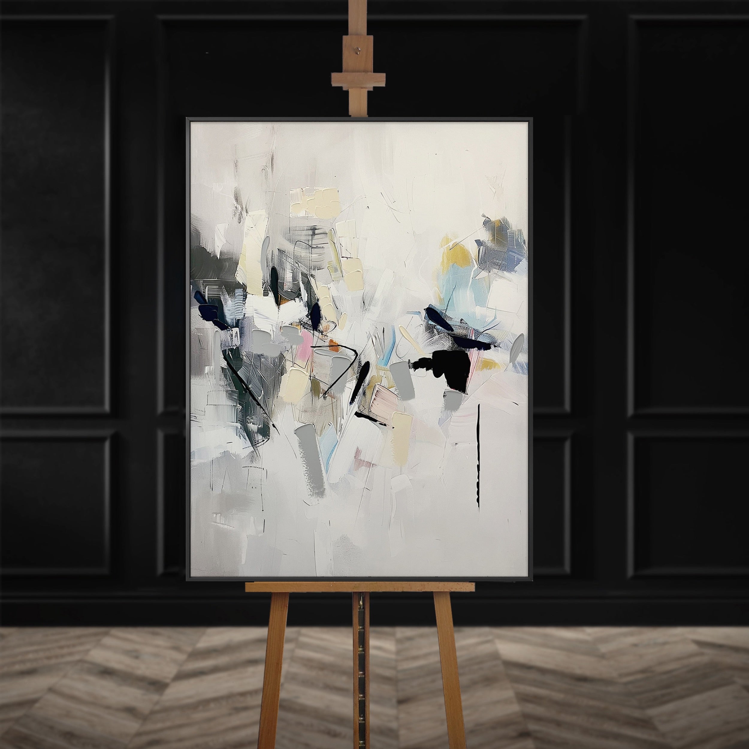 Obraz z ręcznie malowanymi elementami Cro 100x70 cm