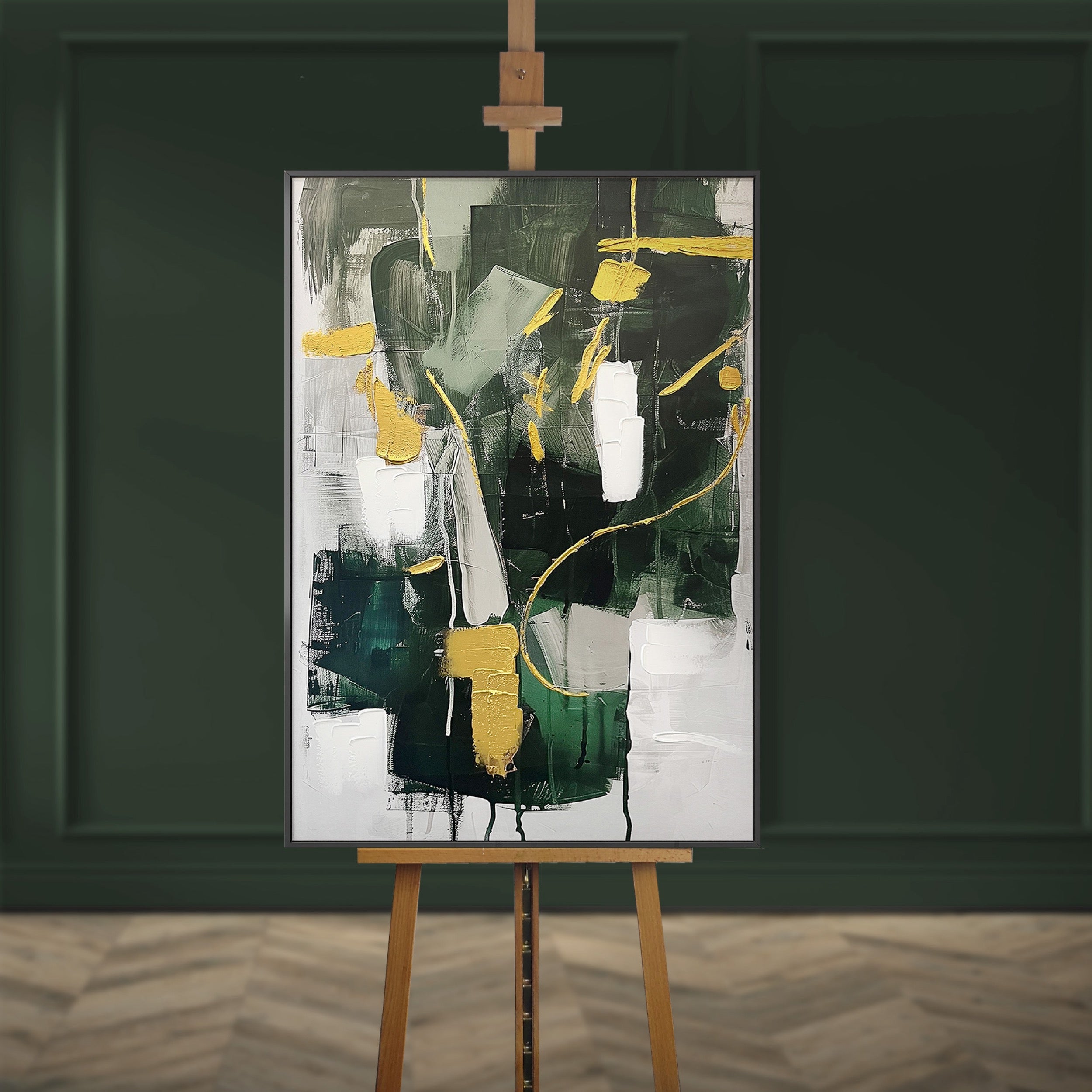 Obraz z ręcznie malowanymi elementami For 100x70 cm