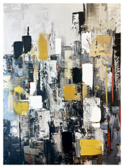 Obraz z ręcznie malowanymi elementami Cityscape 100x70 cm