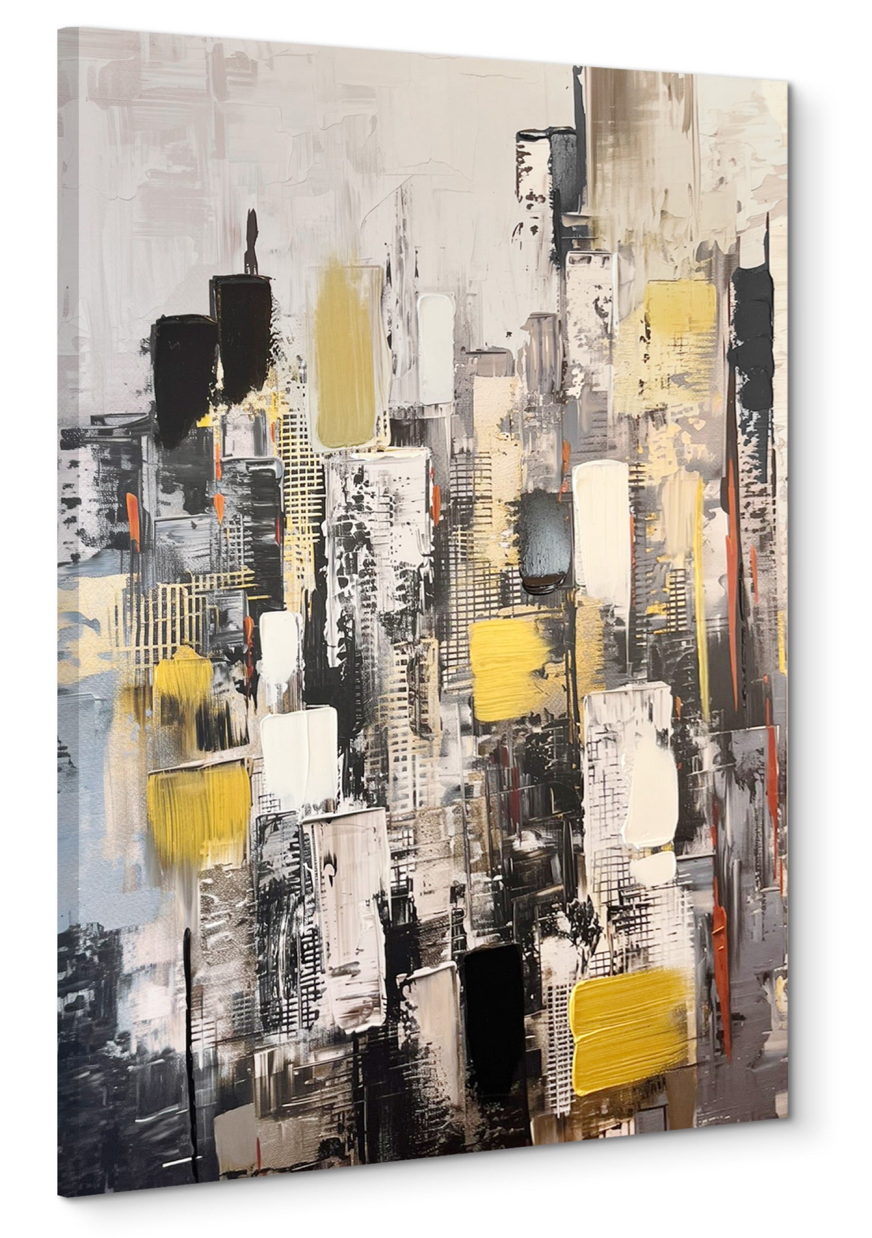 Obraz z ręcznie malowanymi elementami Cityscape 100x70 cm