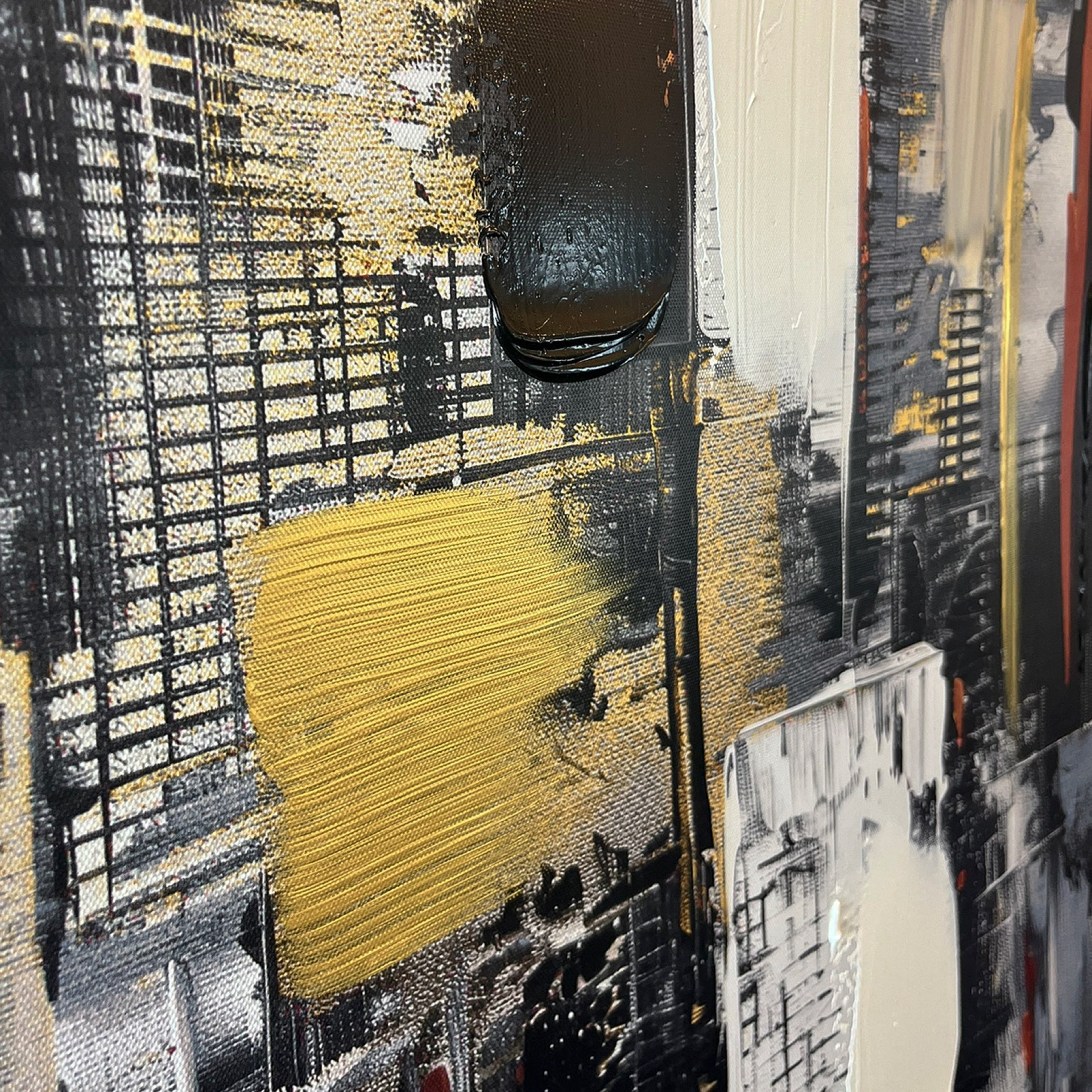 Obraz z ręcznie malowanymi elementami Cityscape 100x70 cm