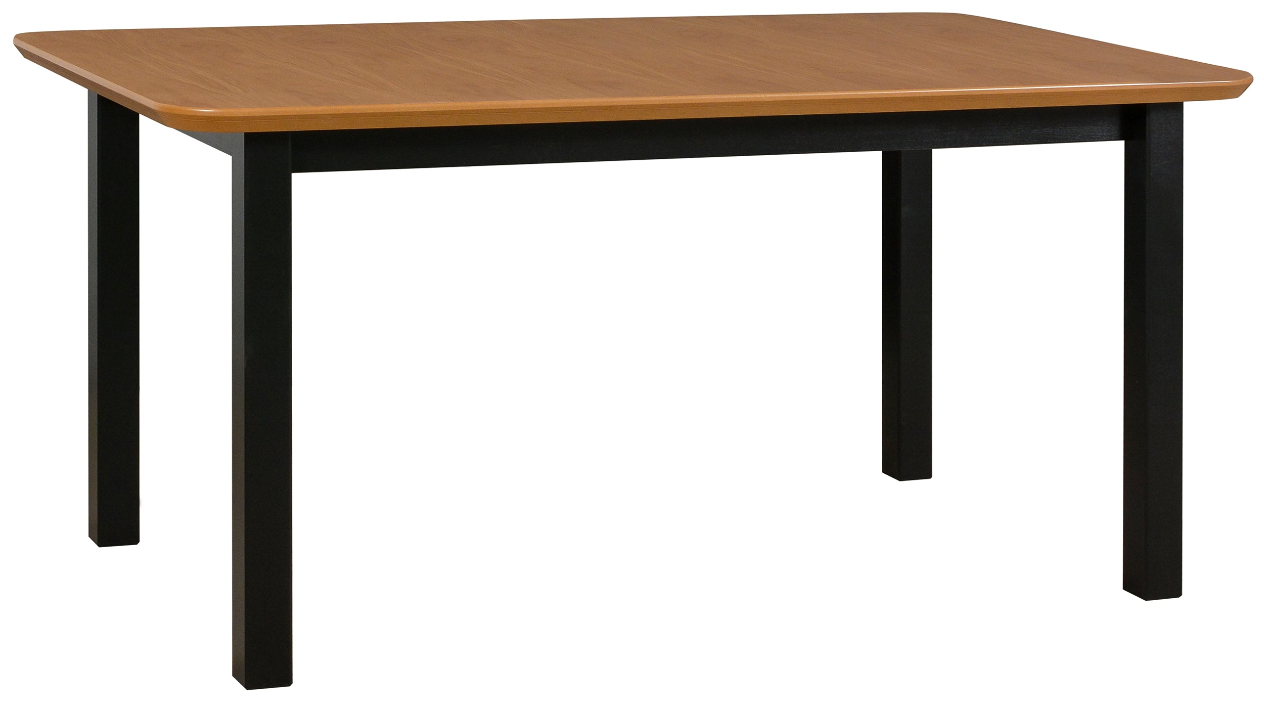 Stół drewniany do jadalni rozkładany Cobride 140-180x80 cm czarny/dąb naturalny