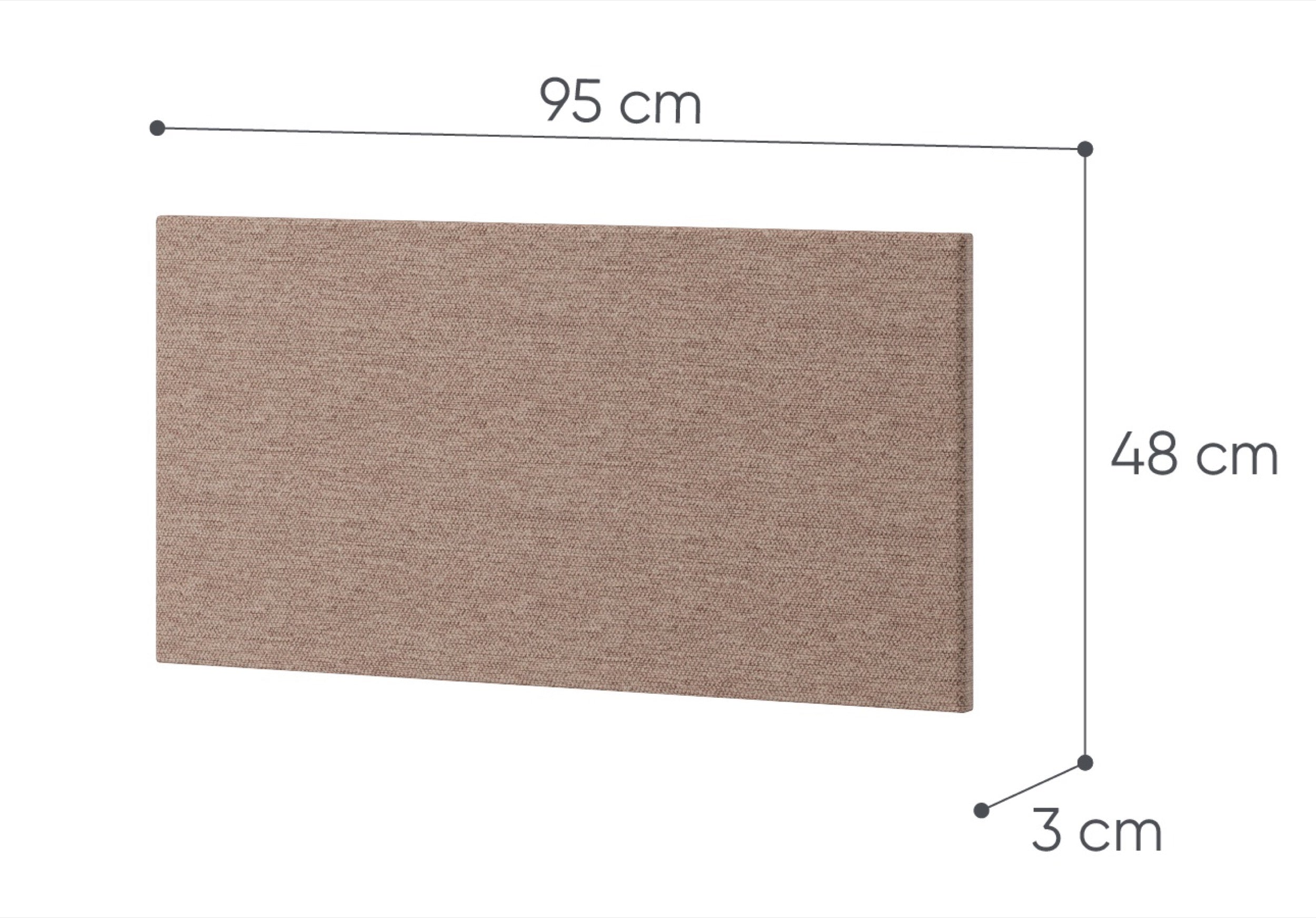 Panel tapicerowany ścienny Woow 95 cm brązowy