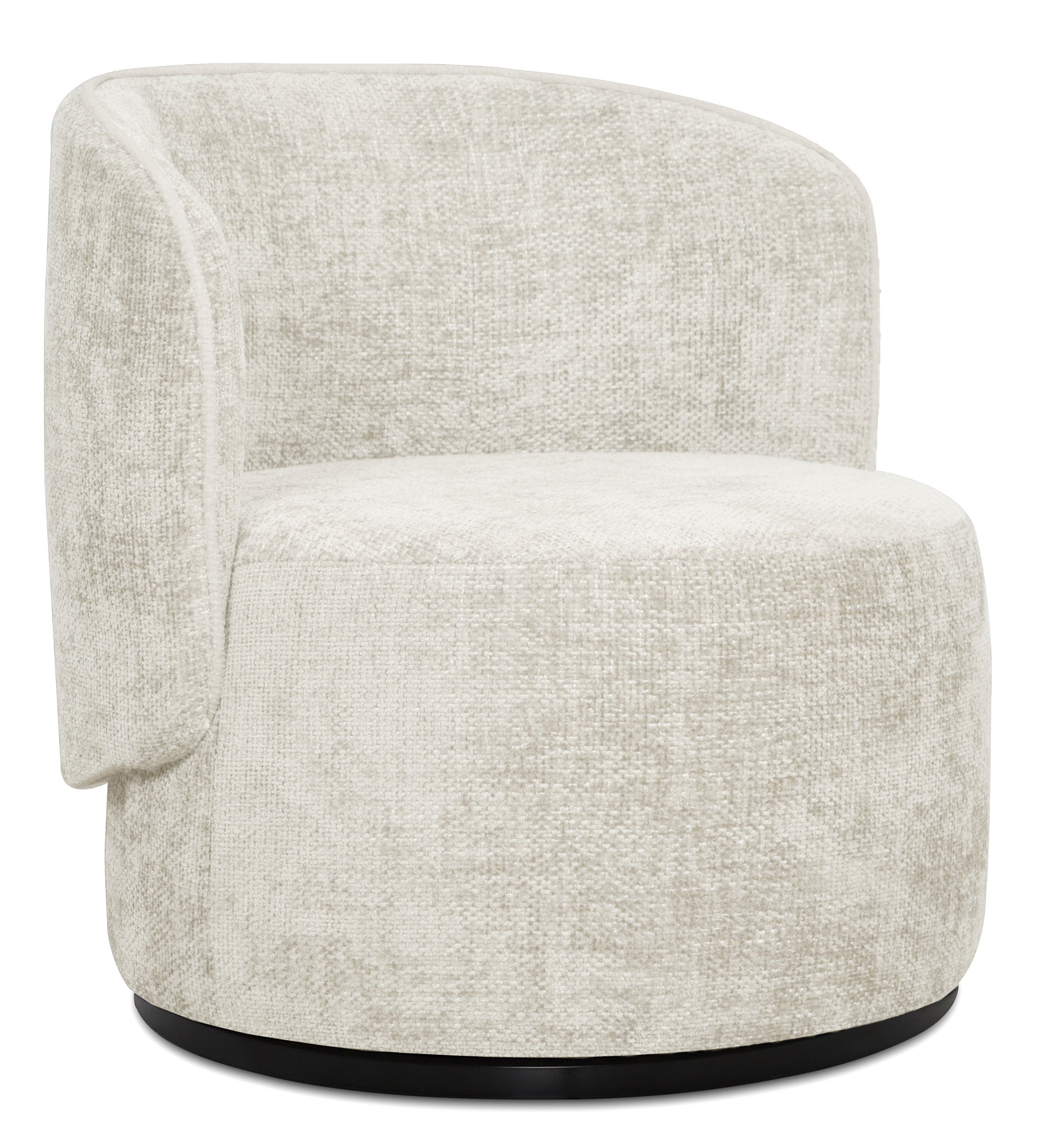 Fotel obrotowy Zambini kremowy szenil