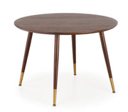 Stół okrągły Impetive średnica 110 cm orzech/złoty