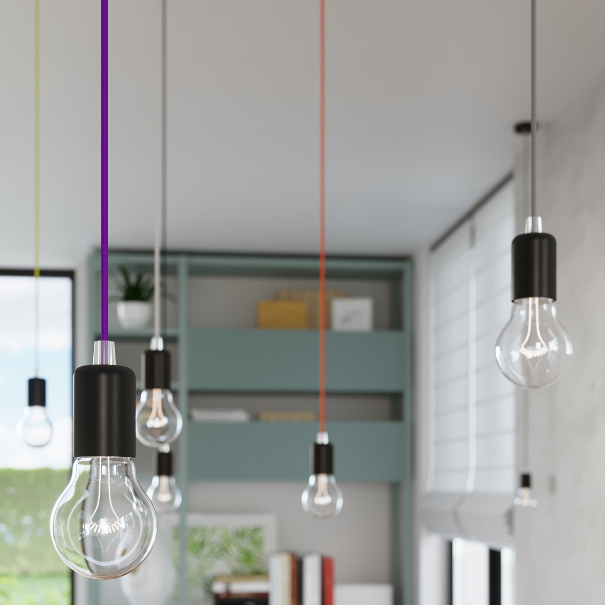 Lampa wisząca Aritted 106 cm czarna