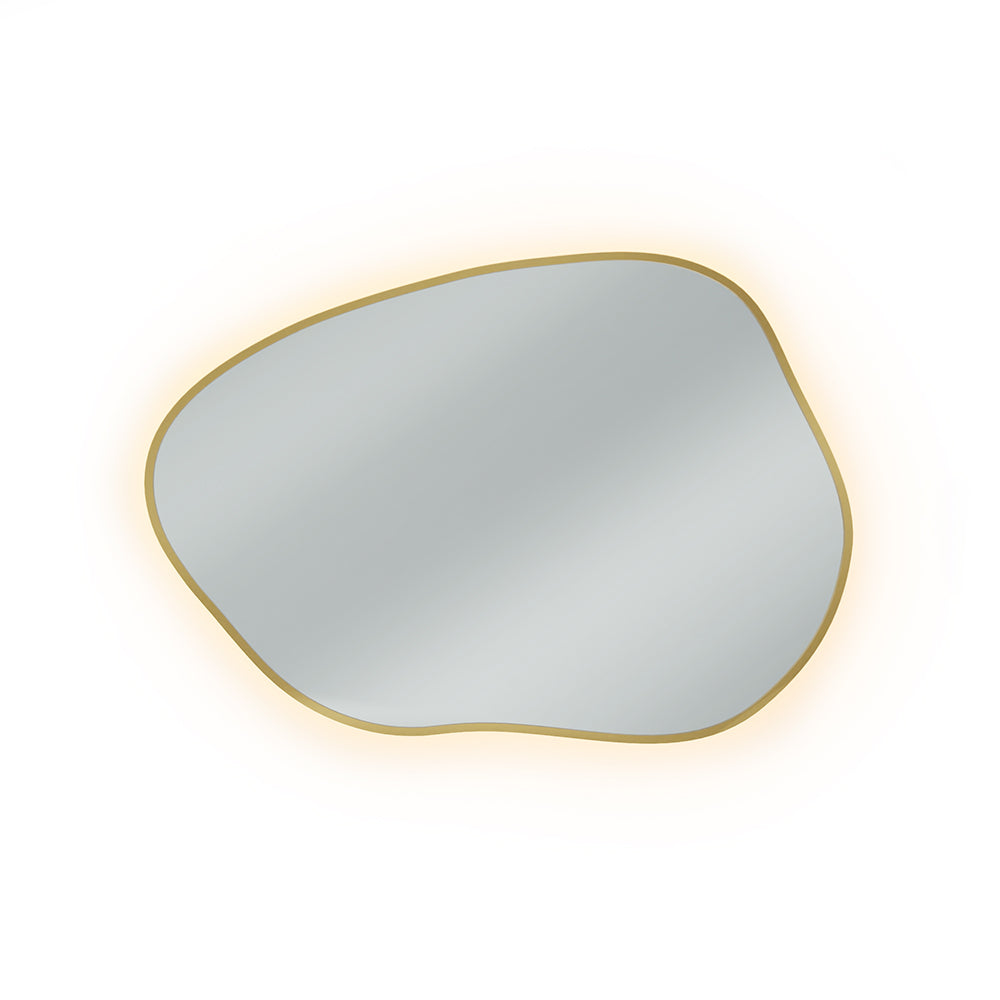 Lustro z podświetleniem Stain I Bright 70x50 cm złote/ neutralna barwa światła