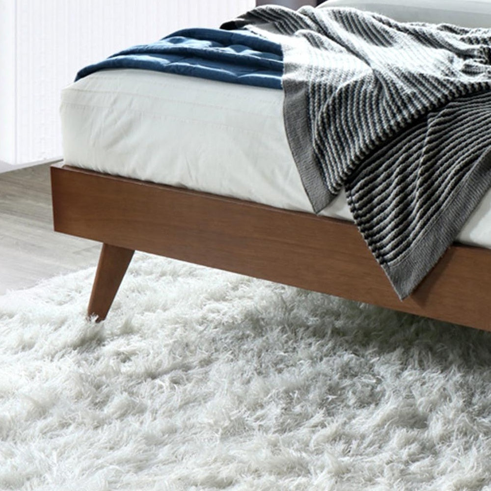 Łóżko Viggo orzech z beżowym zagłówkiem