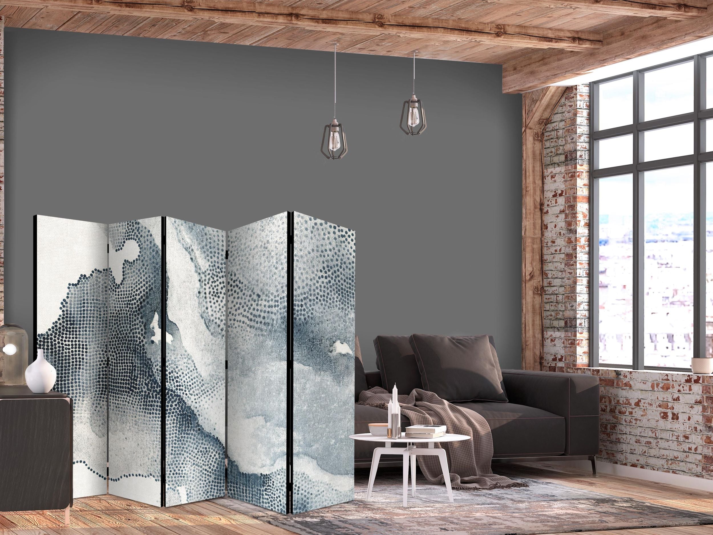 Parawan Morskie linie 225x172 cm