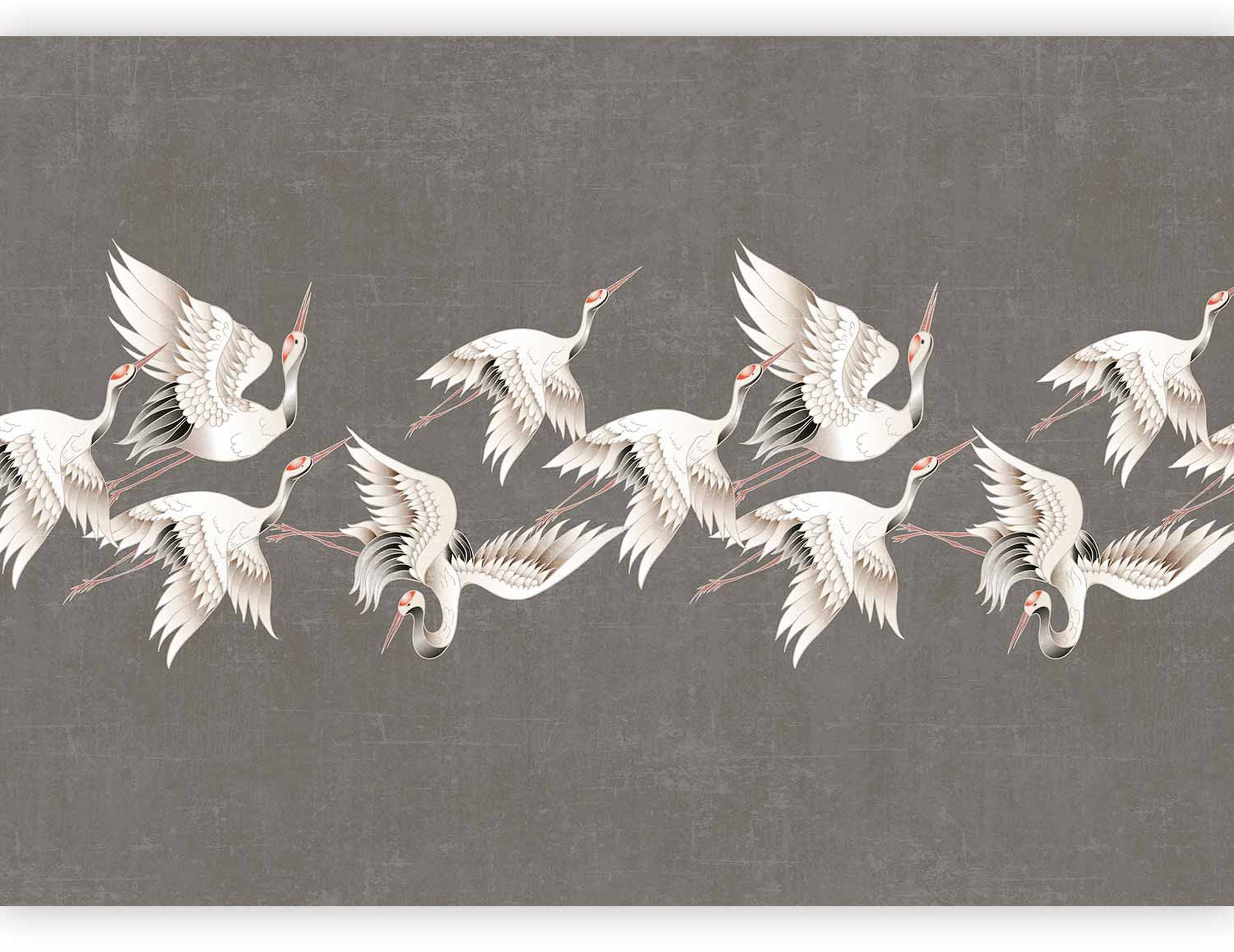 Fototapeta Ornament z żurawiami 400x280 cm