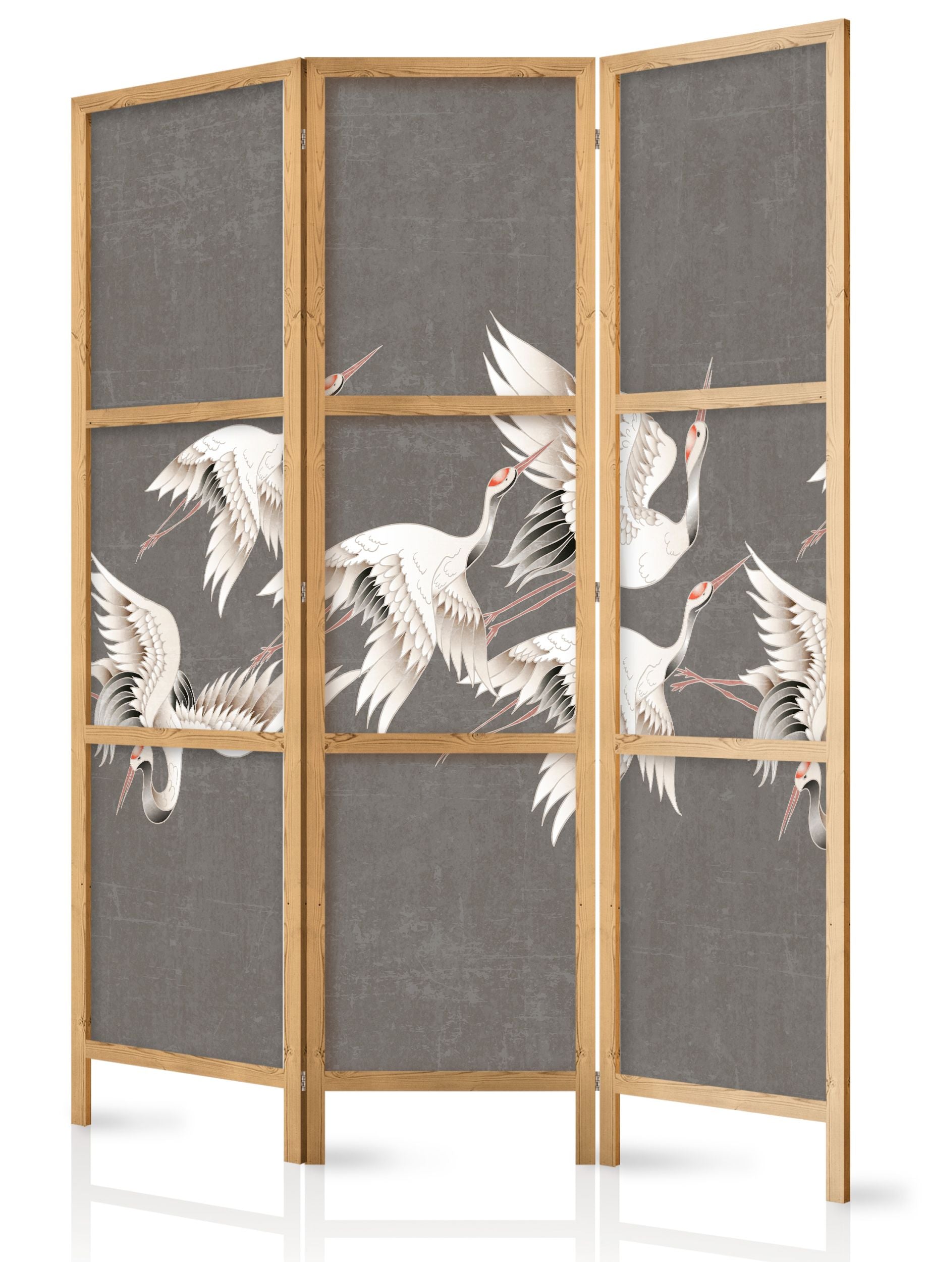 Parawan japoński Ornament z żurawiami 161x135 cm