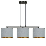 Lampa wisząca Hellid x3 72 cm szara