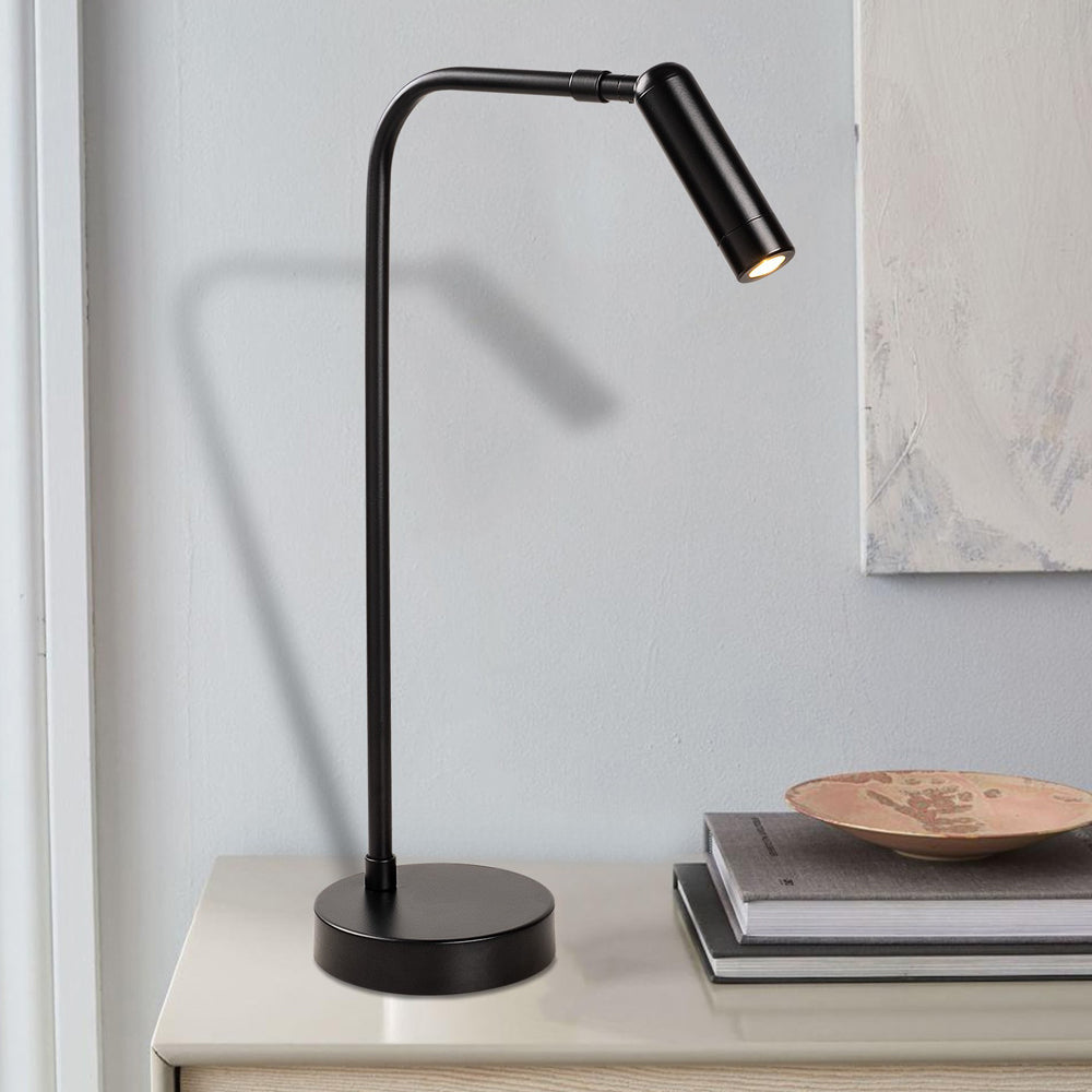 Lampa stołowa Milibeliso minimalistyczna czarna