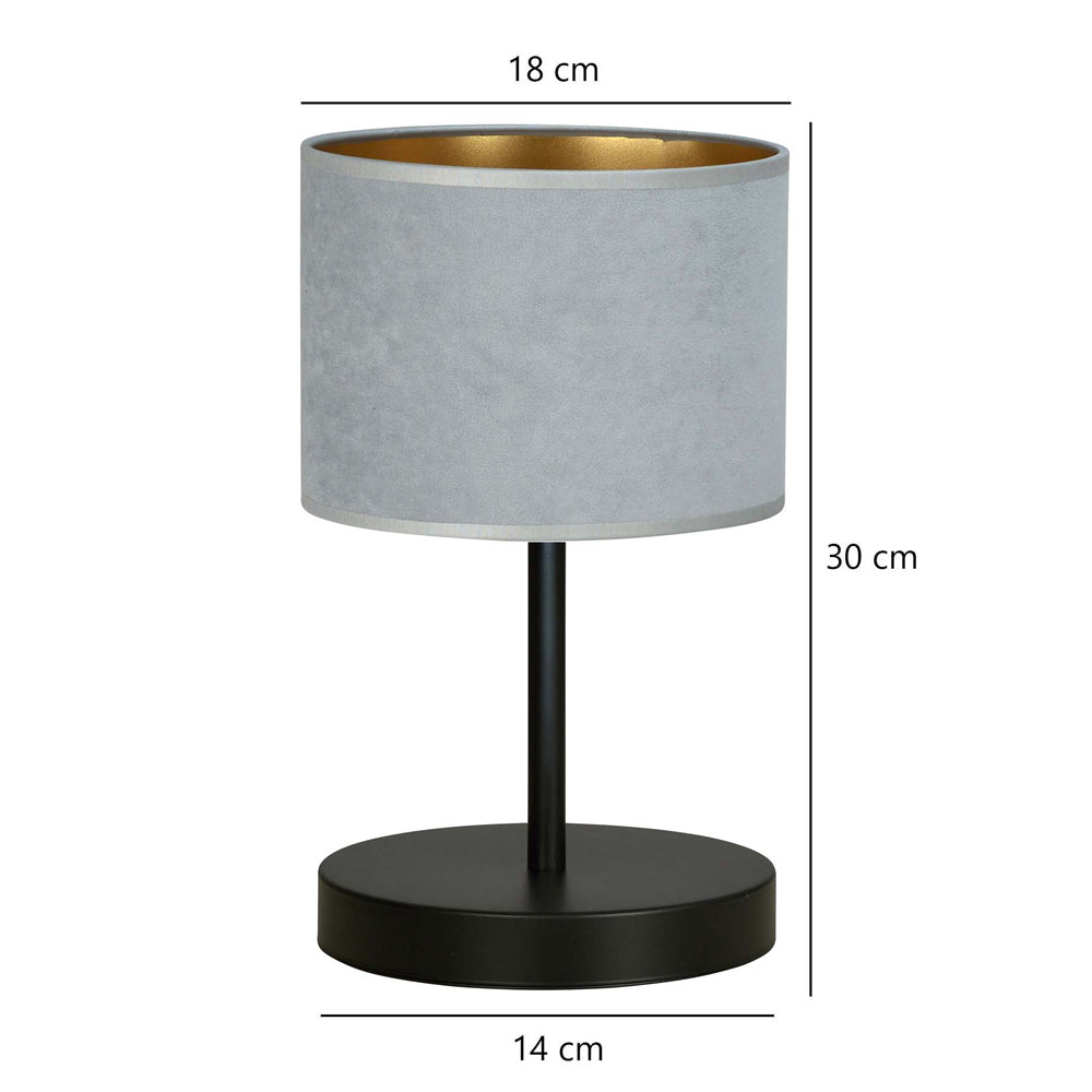 Lampka nocna Hellid średnica 18 cm szara