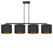 Lampa wisząca Hellid x4 97 cm czarna