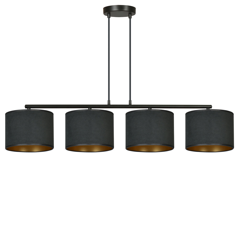 Lampa wisząca Hellid x4 97 cm czarna