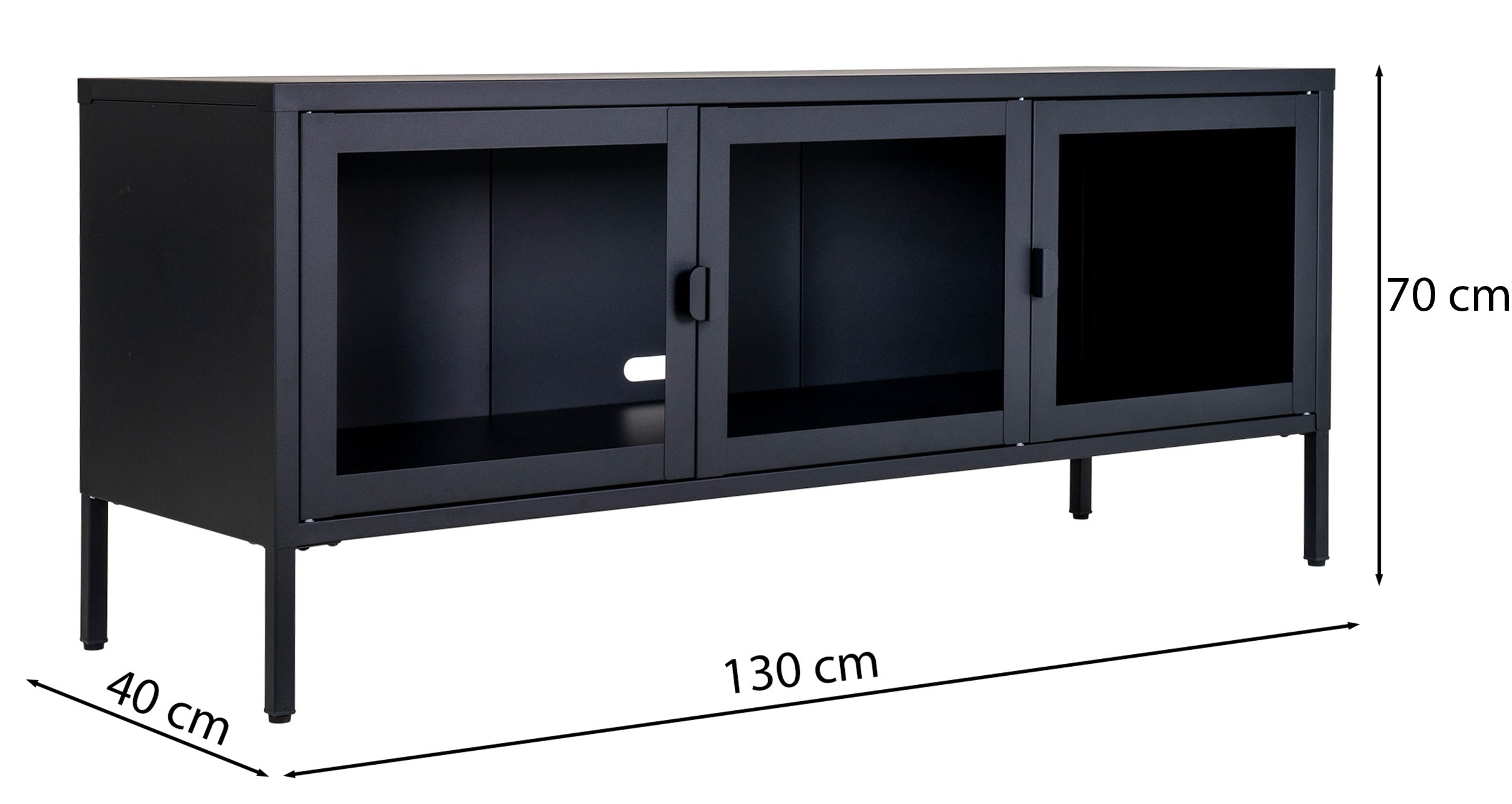 Szafka RTV Centho 130 cm czarna