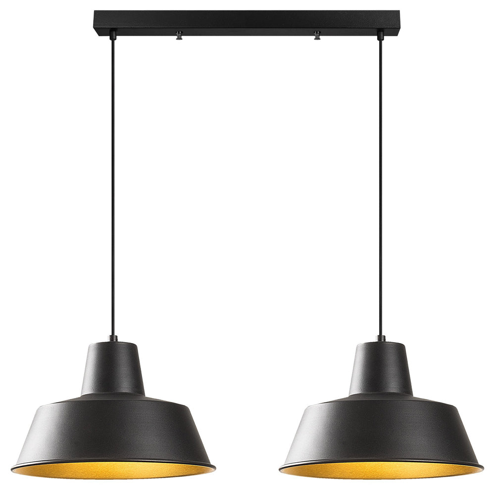 Lampa sufitowa Ardulace x2 62 cm czarna/złota