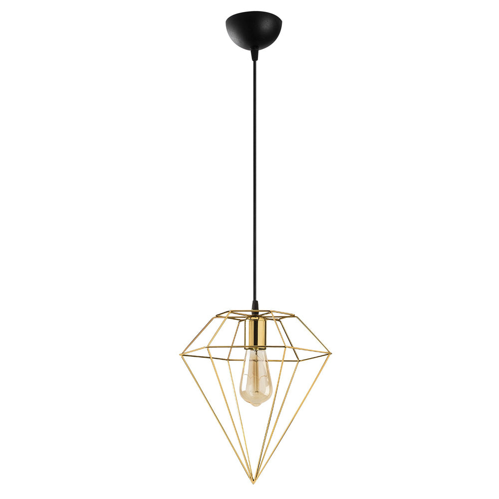 Lampa sufitowa Palmares w kształcie diamentu średnica 30 cm złota