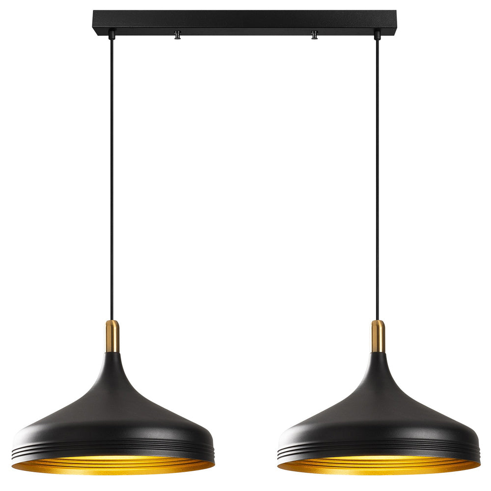 Lampa sufitowa Ardulace x2 68 cm czarna/złota