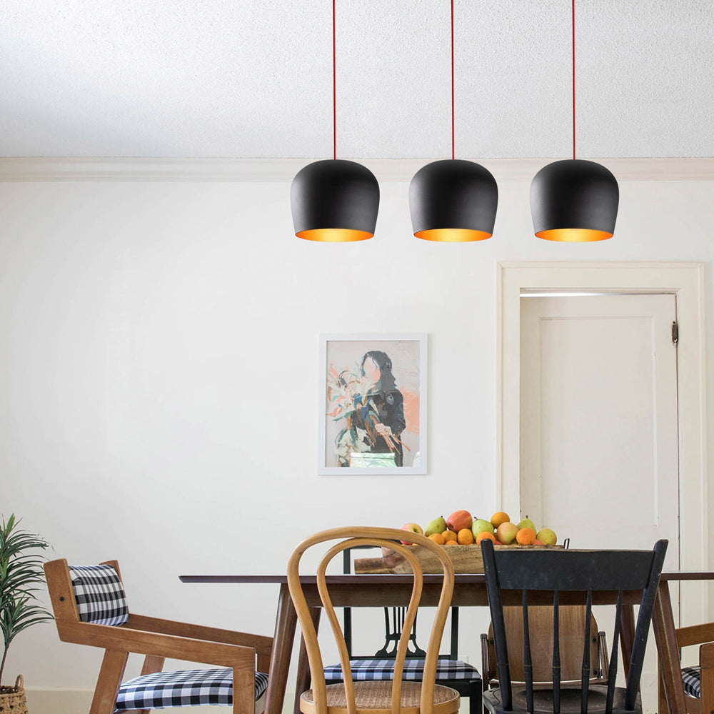 Lampa wisząca nowoczesna Pavitaries x3 czarna