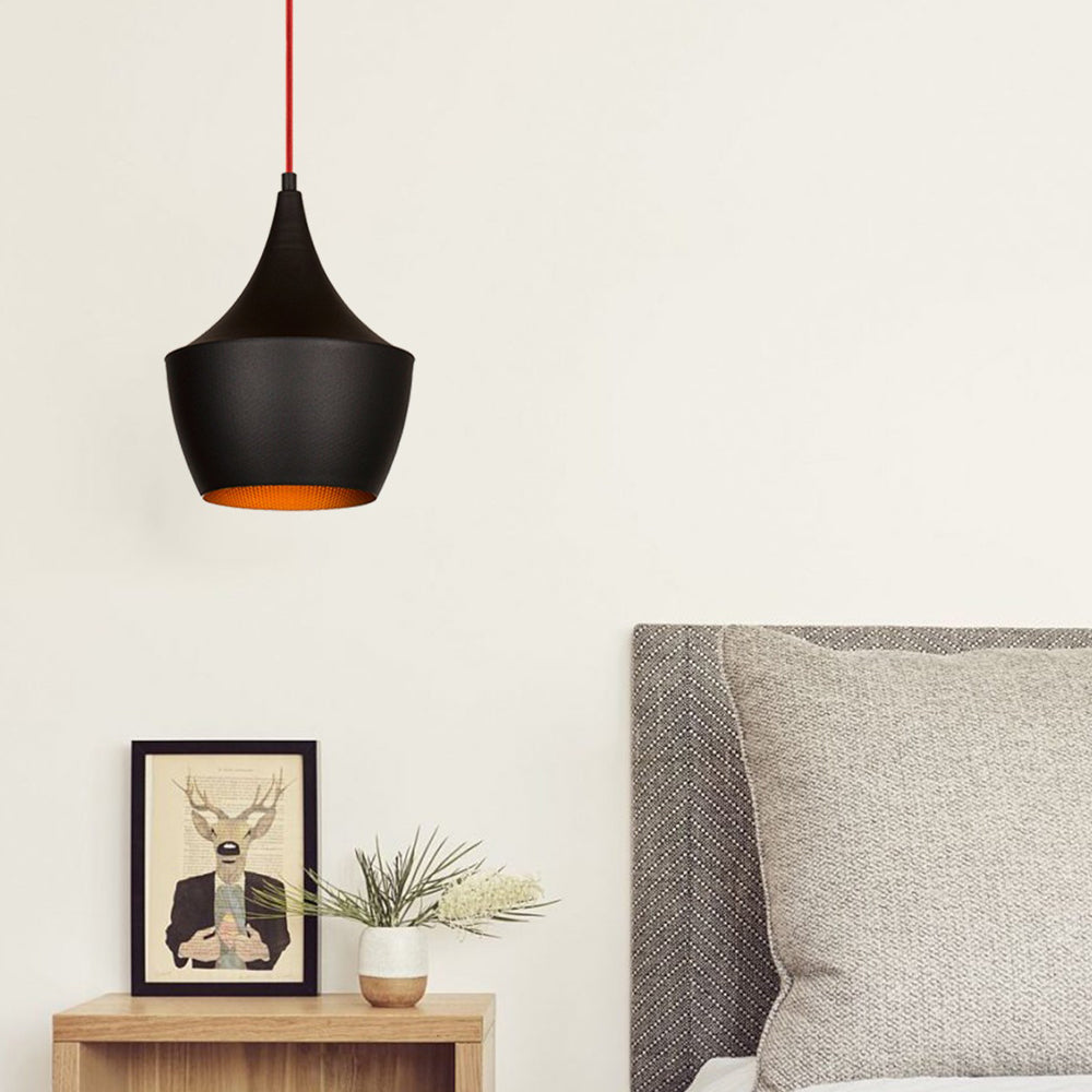 Lampa sufitowa Palmares średnica 23 cm z czerwonym kablem