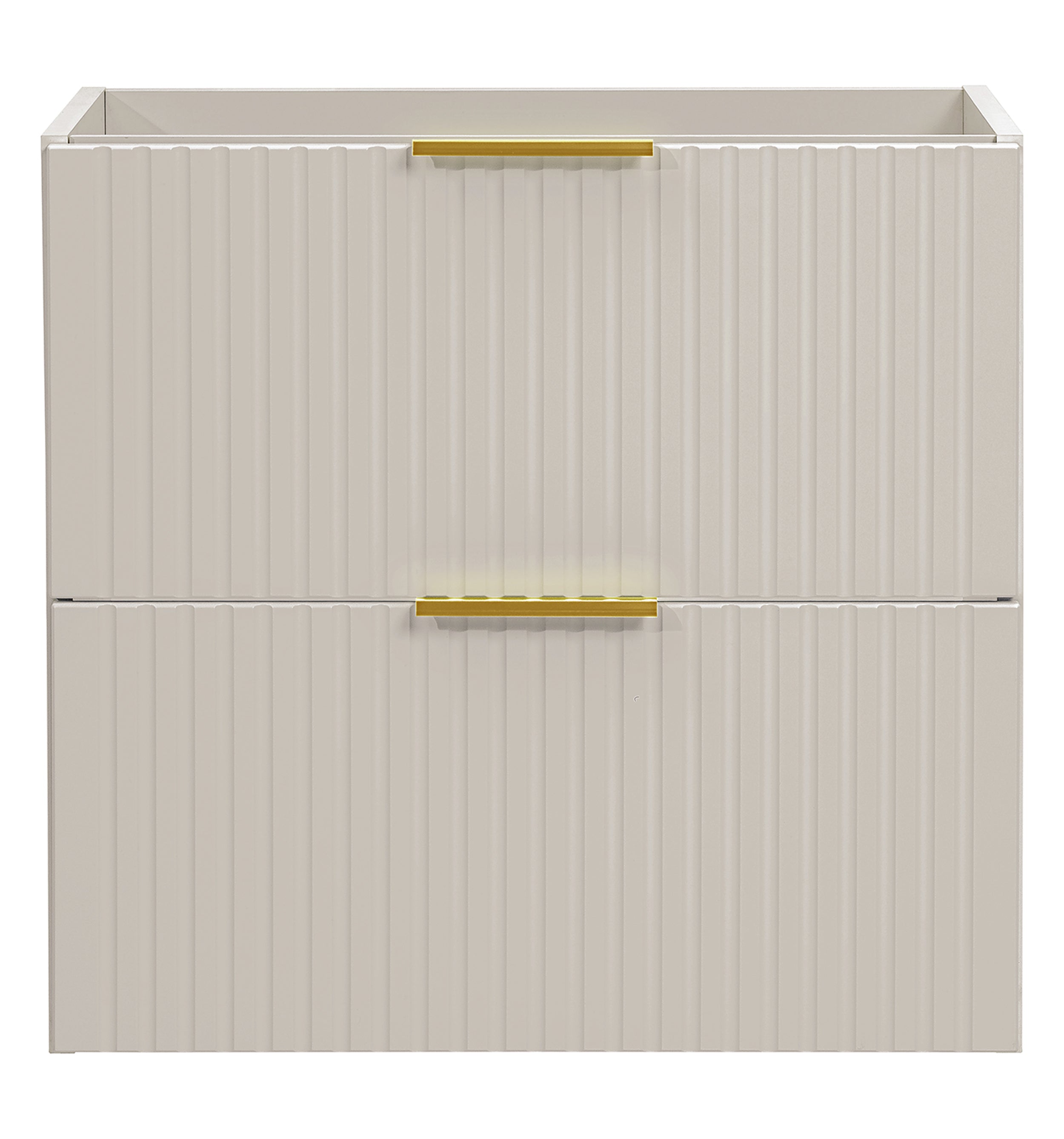 Szafka łazienkowa dwuszufladowa Temirni z umywalką 60 cm beżowa