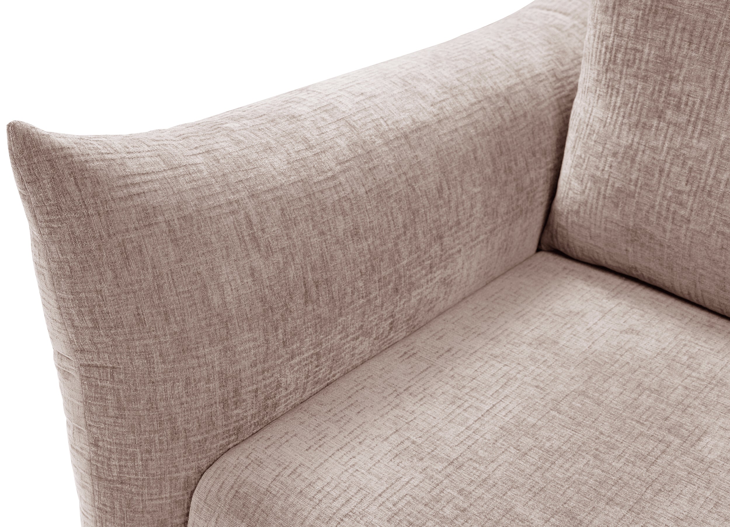 Kanapa rozkładana trzyosobowa Candeiro z pojemnikiem beżowa szenil