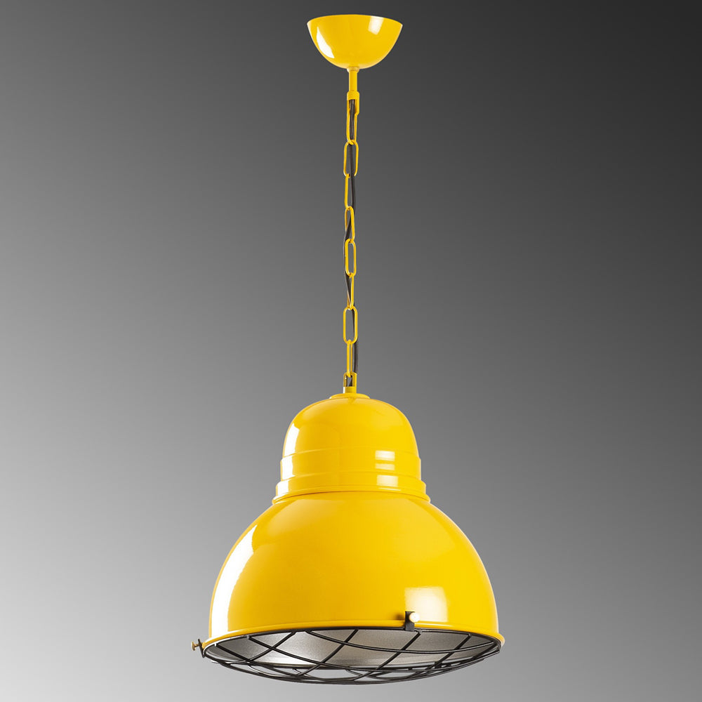 Lampa sufitowa Ardulace industrialna średnica 31 cm żółta