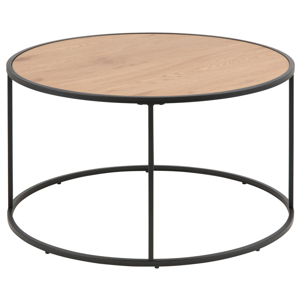 Stolik kawowy Magerta w stylu industrialnym na bazie okręgu średnica 80 cm