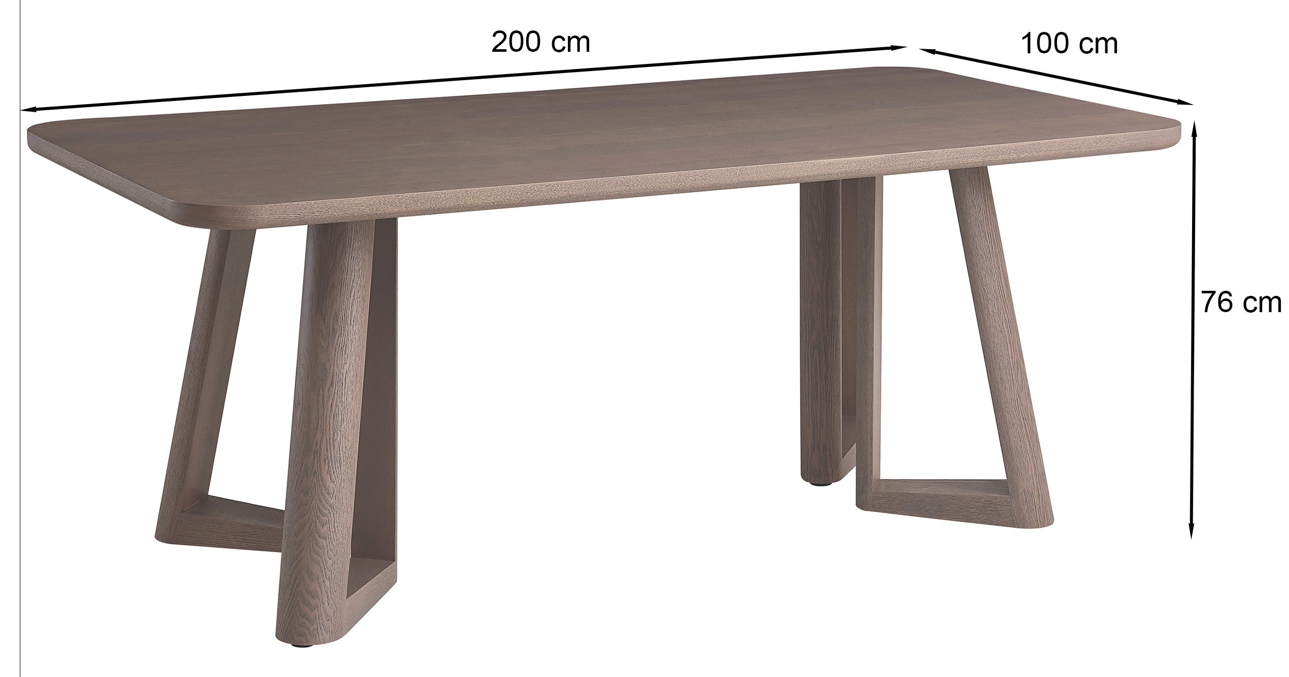 Stół do jadalni Alisser 200x100 cm orzech fornir